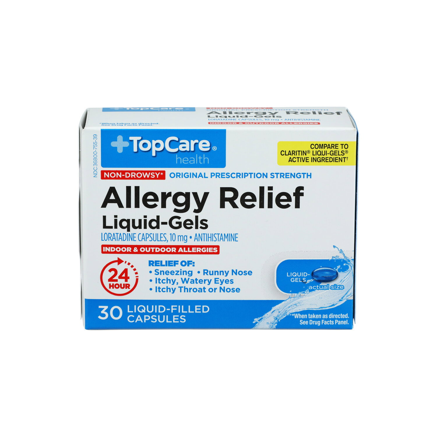 Top Care Health Non-Drowsy Allergy Relief Liquid-Gels - 30 Count Image 1 of 2