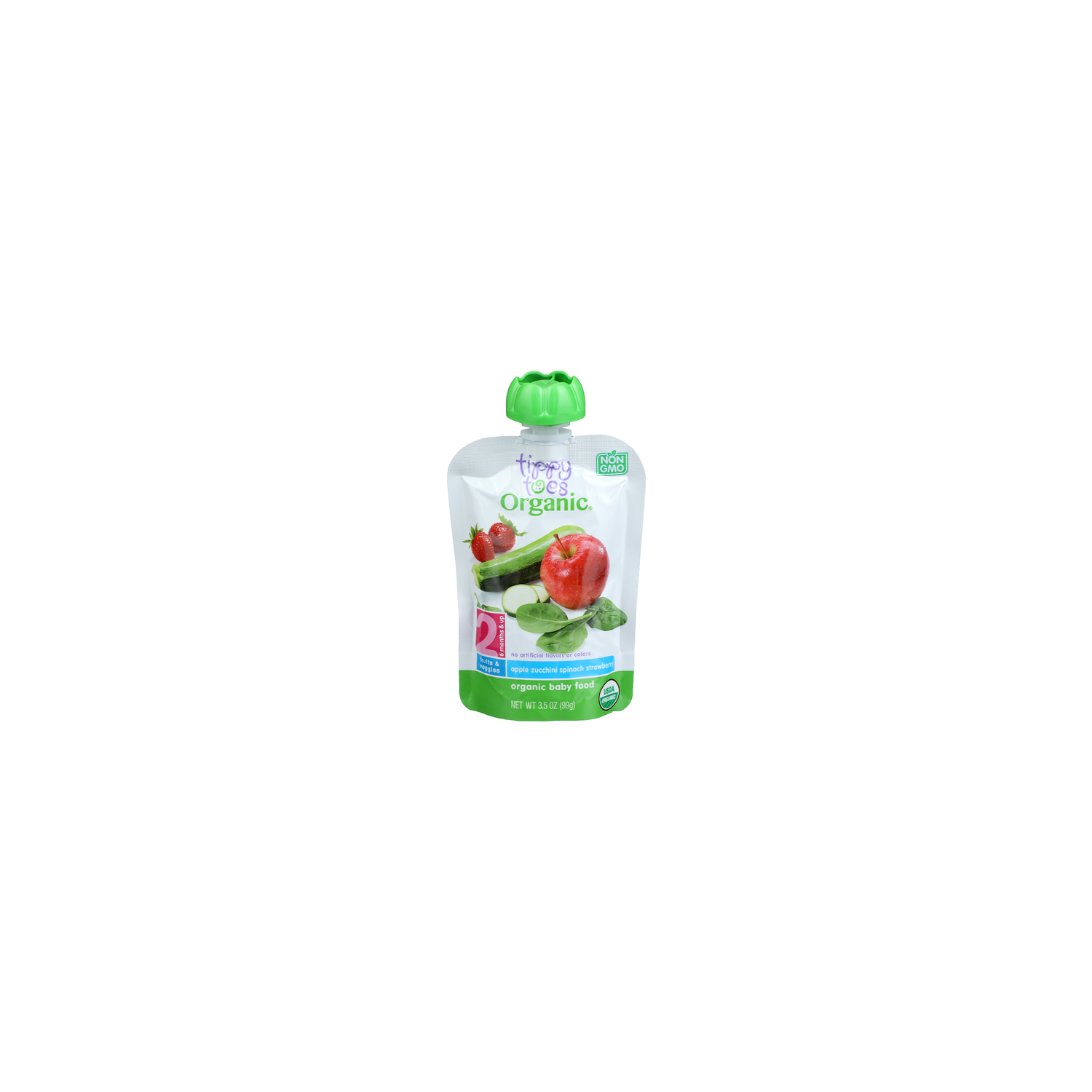 Tippy Toes Apple Zucchini Spinach Strawberry Organic Baby Food - 3.5 Ounce Image 1 of 4