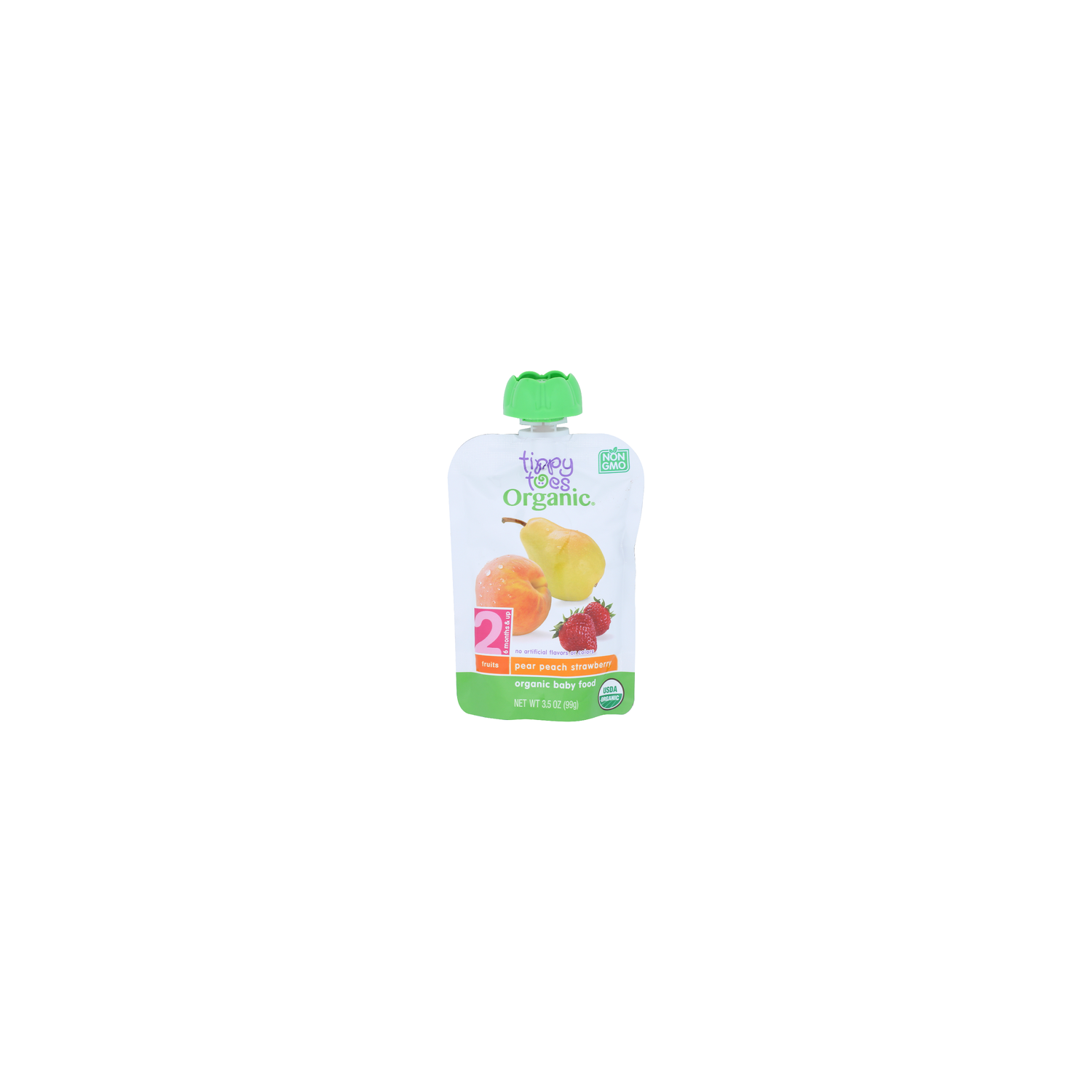 Tippy Toes Organic Pear Peach Strawberry Baby Food - 3.5 Ounce Image 1 of 4