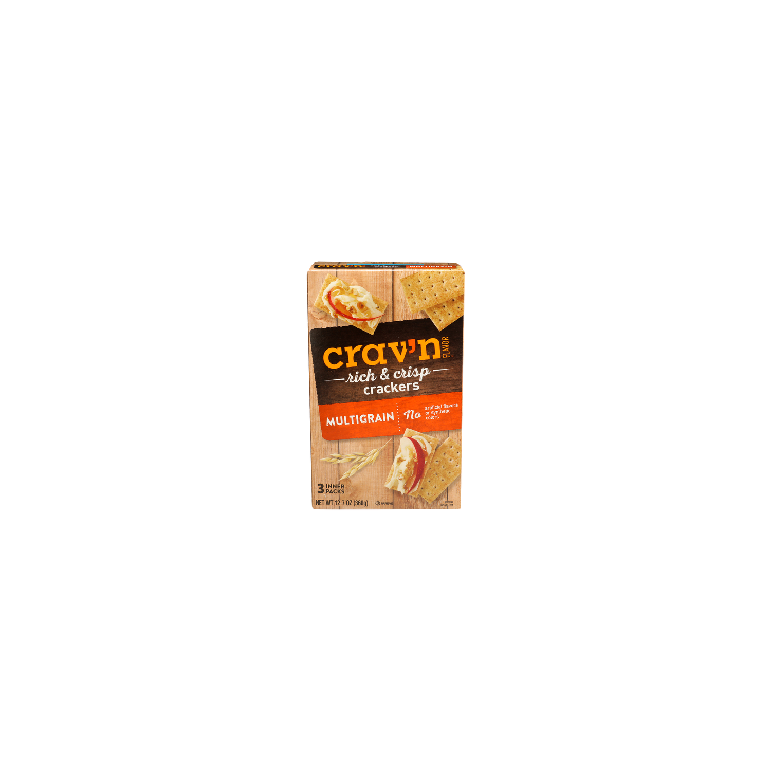CRAV'N Flavor Multigrain Rich & Crisp Crackers - 4.233 Ounce - 3 Count Image 1 of 4