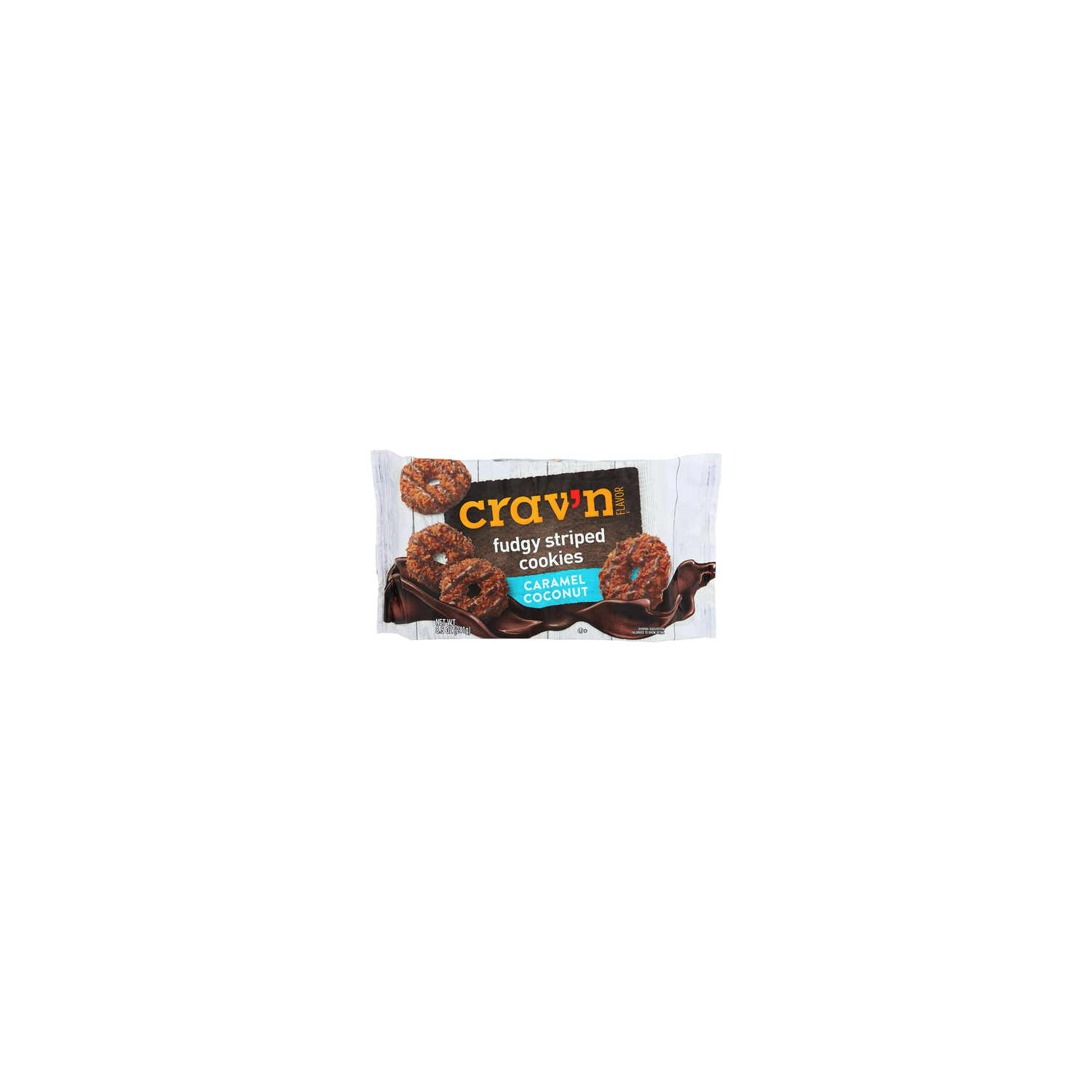 CRAV'N Flavor Caramel Coconut Fudgy Striped Cookies - 8.5 Ounce Image 1 of 4