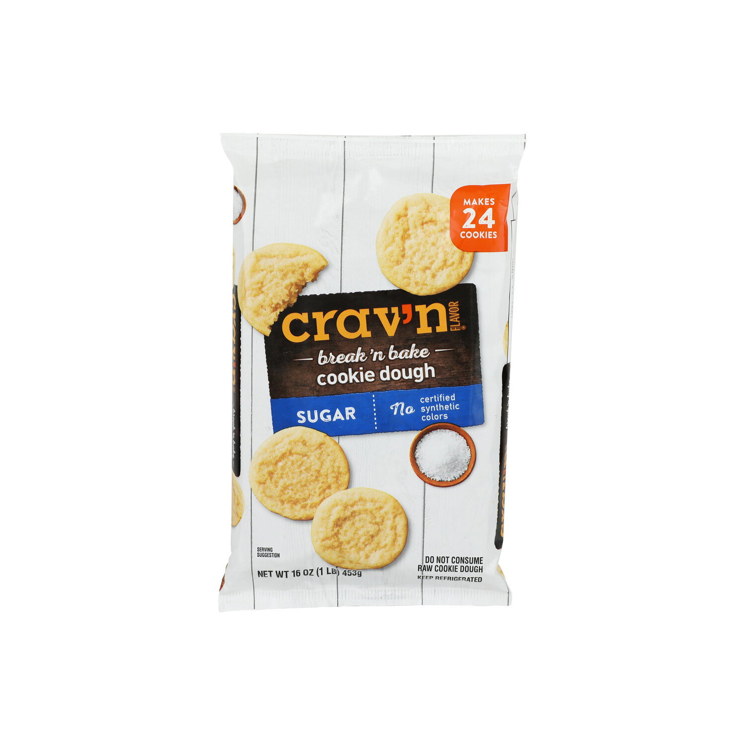 Crav'n Flavor Break 'n Bake Sugar Cookie Dough - 16 Ounce Image 1 of 4