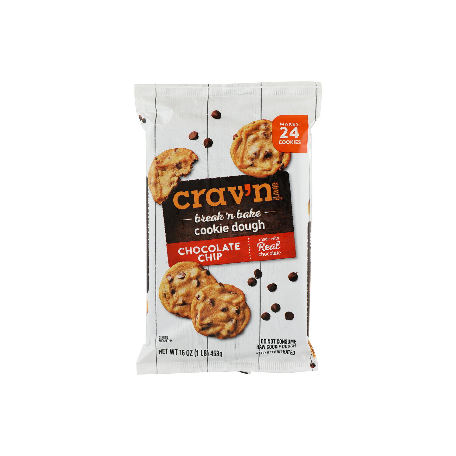 Crav'n Flavor Break 'n Bake Chocolate Chip Cookie Dough - 16 Ounce