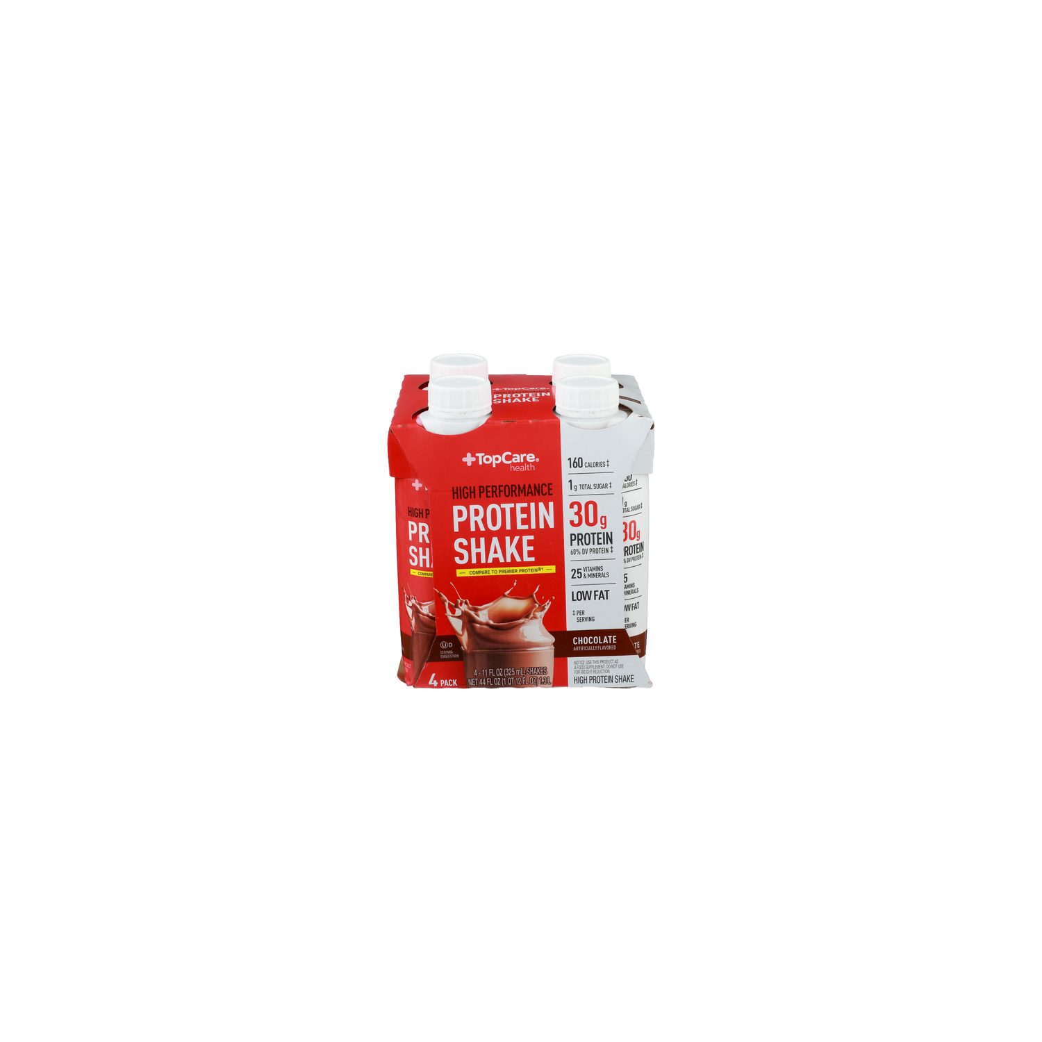 TopCare Health Chocolate High Performance Protein Shake - 11 Fluid Ounce - 4 Count Image 1 of 4