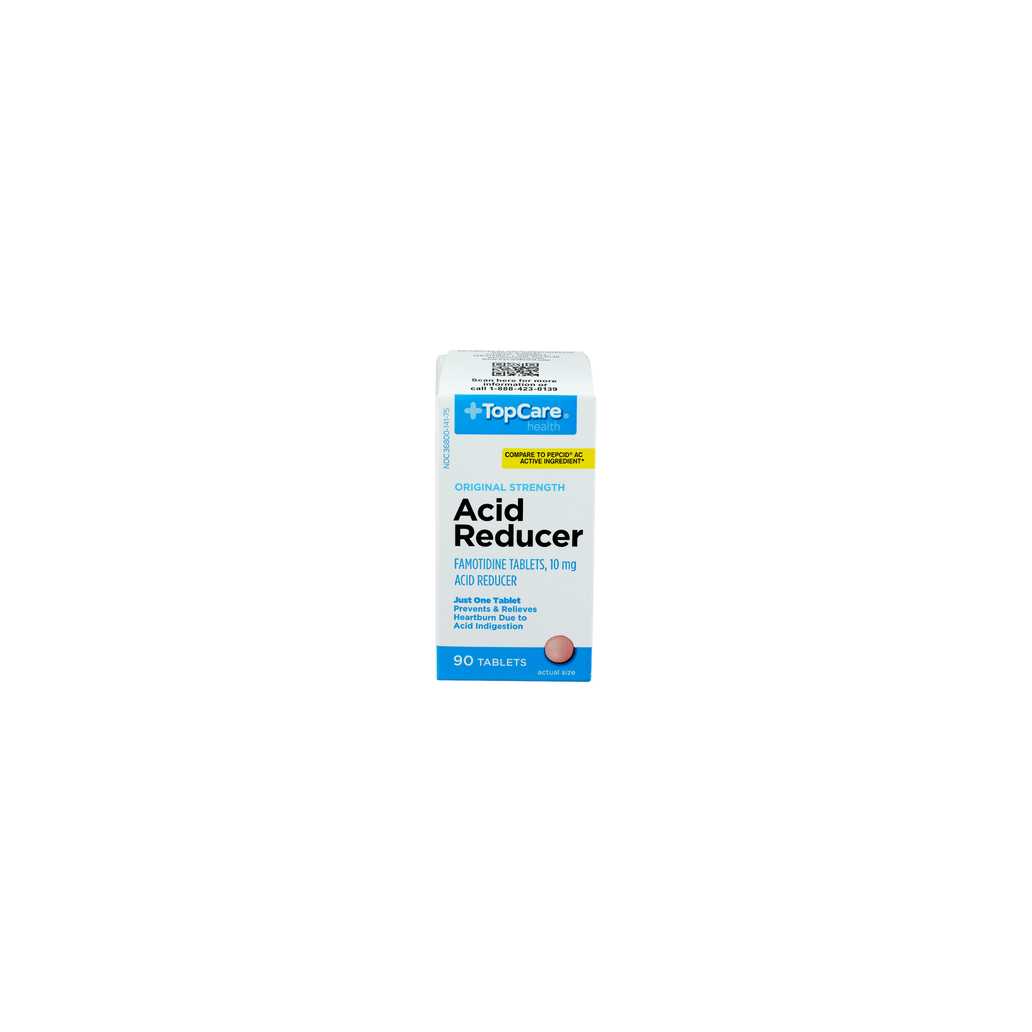 Top Care Health Acid Reducer Famotidine Tablets - 90 Count Image 1 of 4