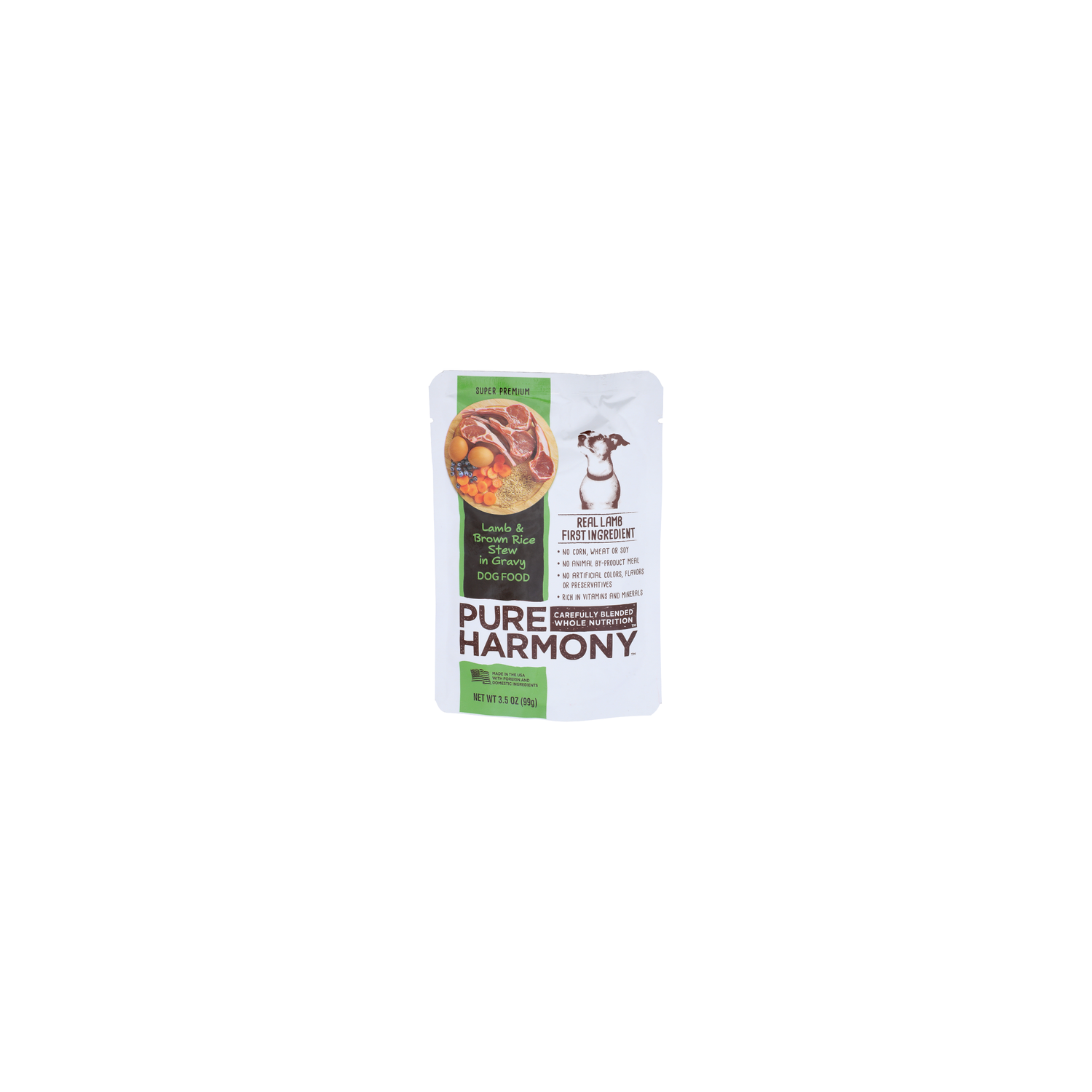 Pure Harmony Lamb & Brown Rice Stew In Gravy Super Premium Dog Food - 3.5 Ounce Image 1 of 4