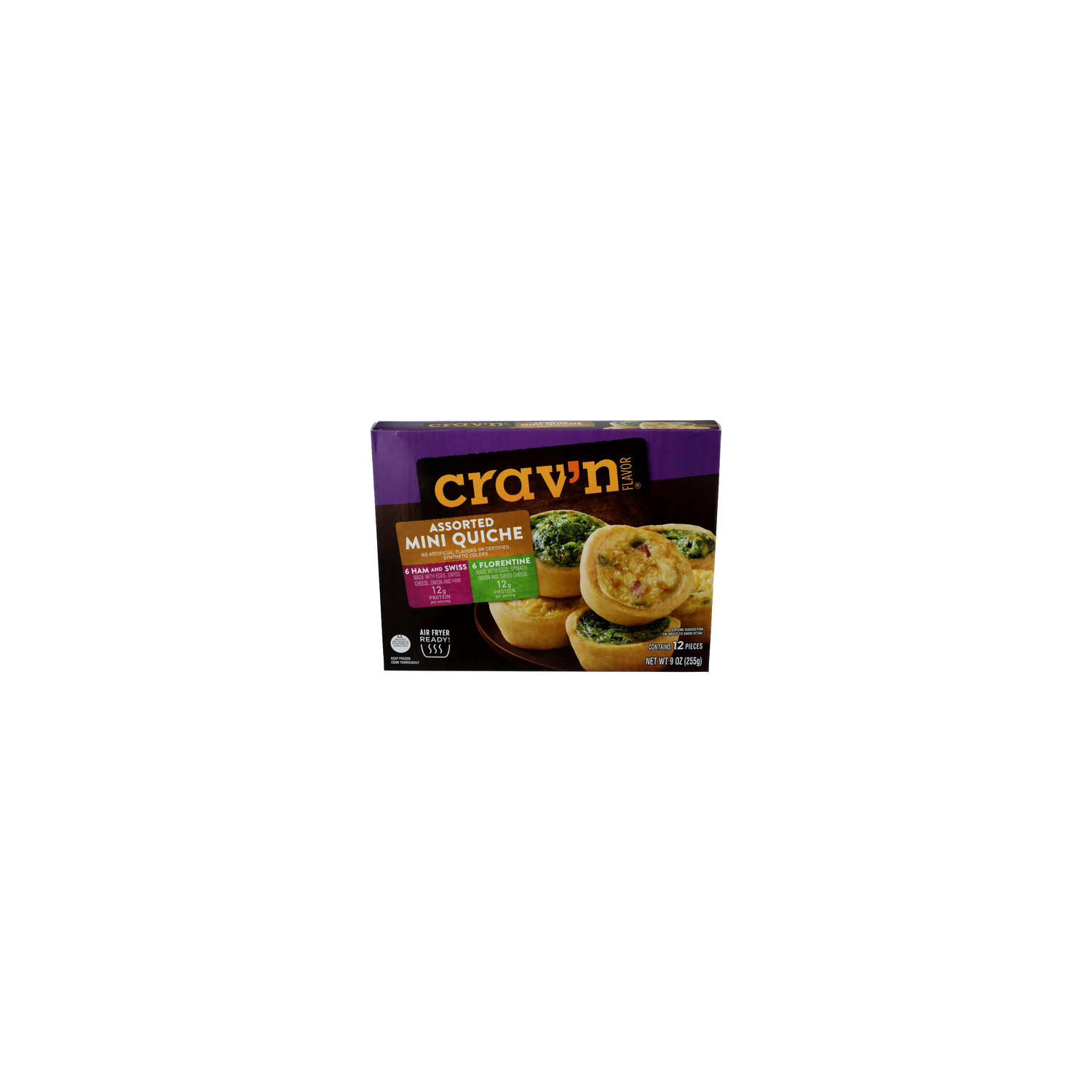 Crav'n Flavor Assorted Mini Quiche - 0.75 Ounce - 12 Count Image 1 of 4