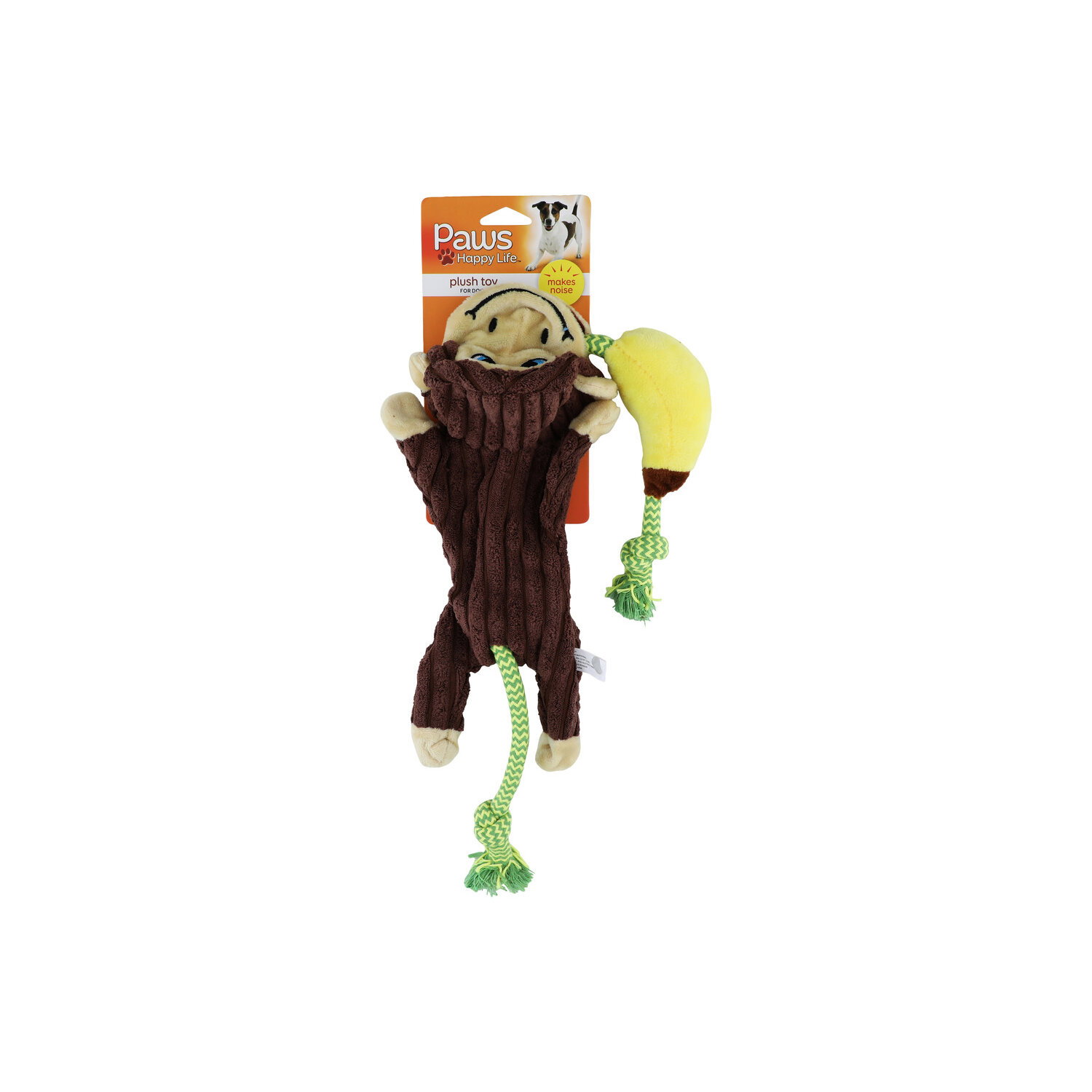 Paws Happy Life Monkey Dog Toy - 1 Each Image 1 of 2