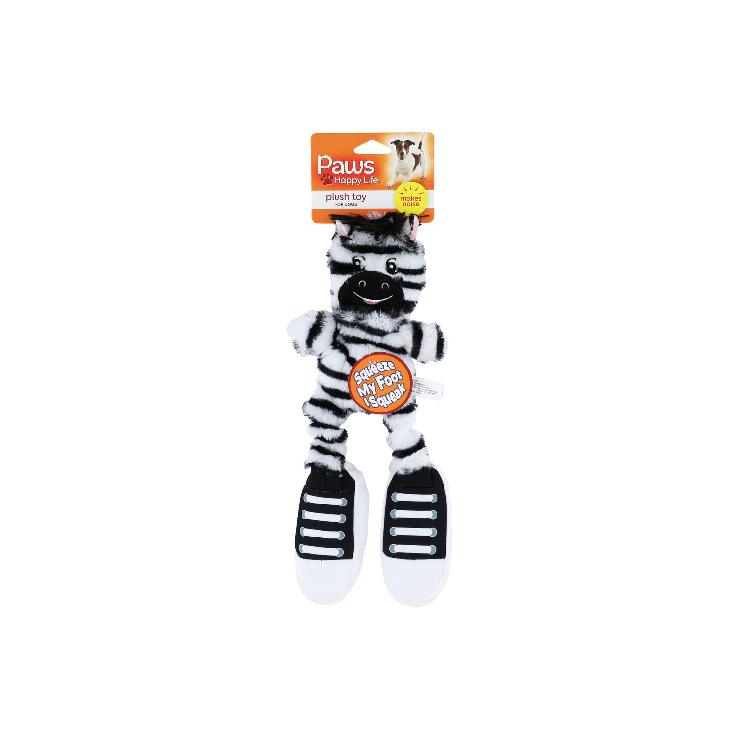 Paws Happy Life Zebra Dog Toy - 1 Each Image 1 of 2