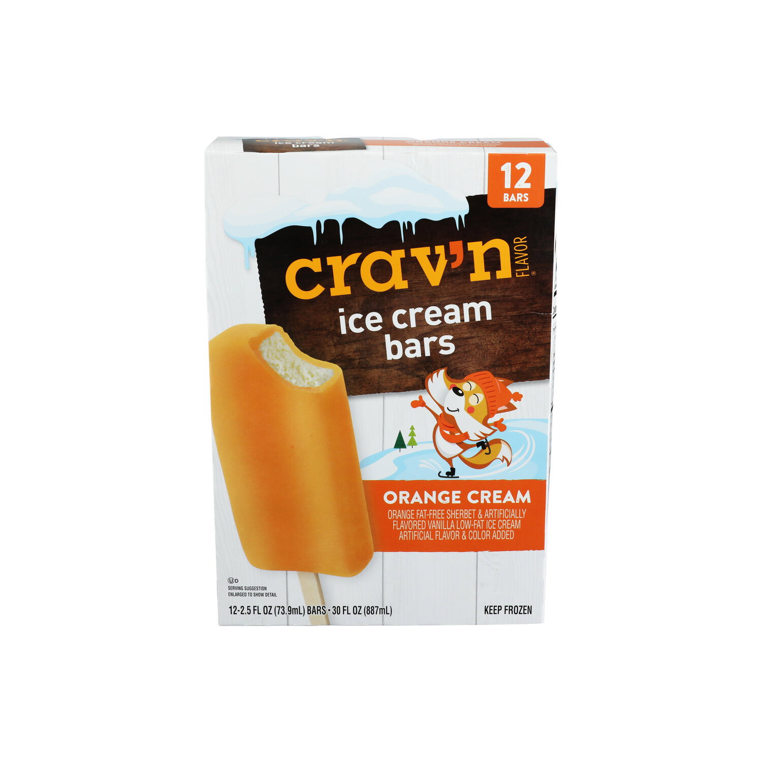 Crav'n Flavor Orange Cream Ice Cream Bars - 2.5 Fluid Ounce - 12 Count Image 1 of 4