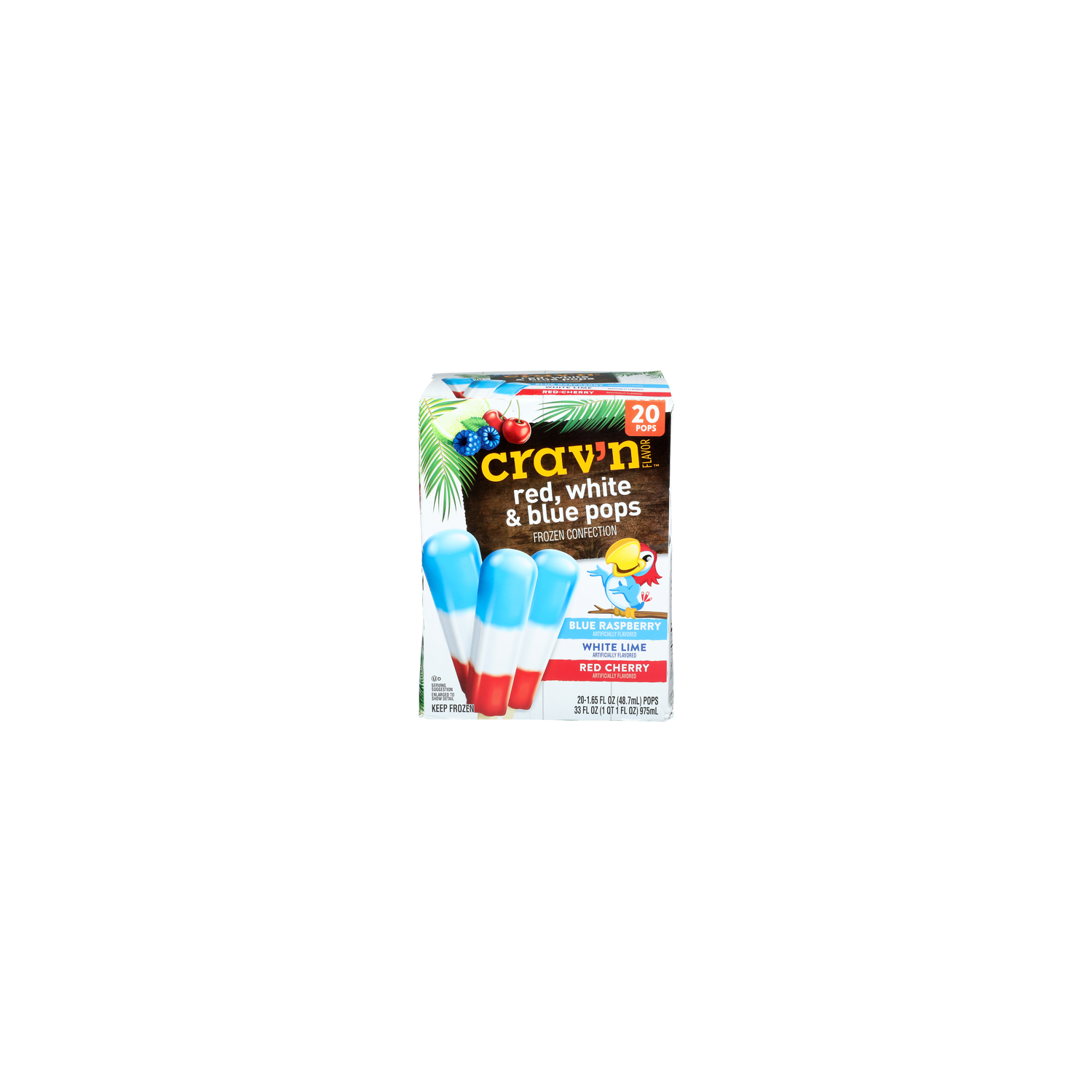 CRAV'N Flavor Blue Raspberry White Lime Red Cherry Frozen