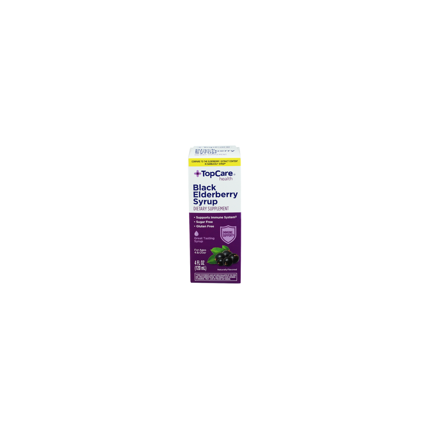 Top Care Health Black Elderberry Syrup - 4 Fluid Ounce Image 1 of 4