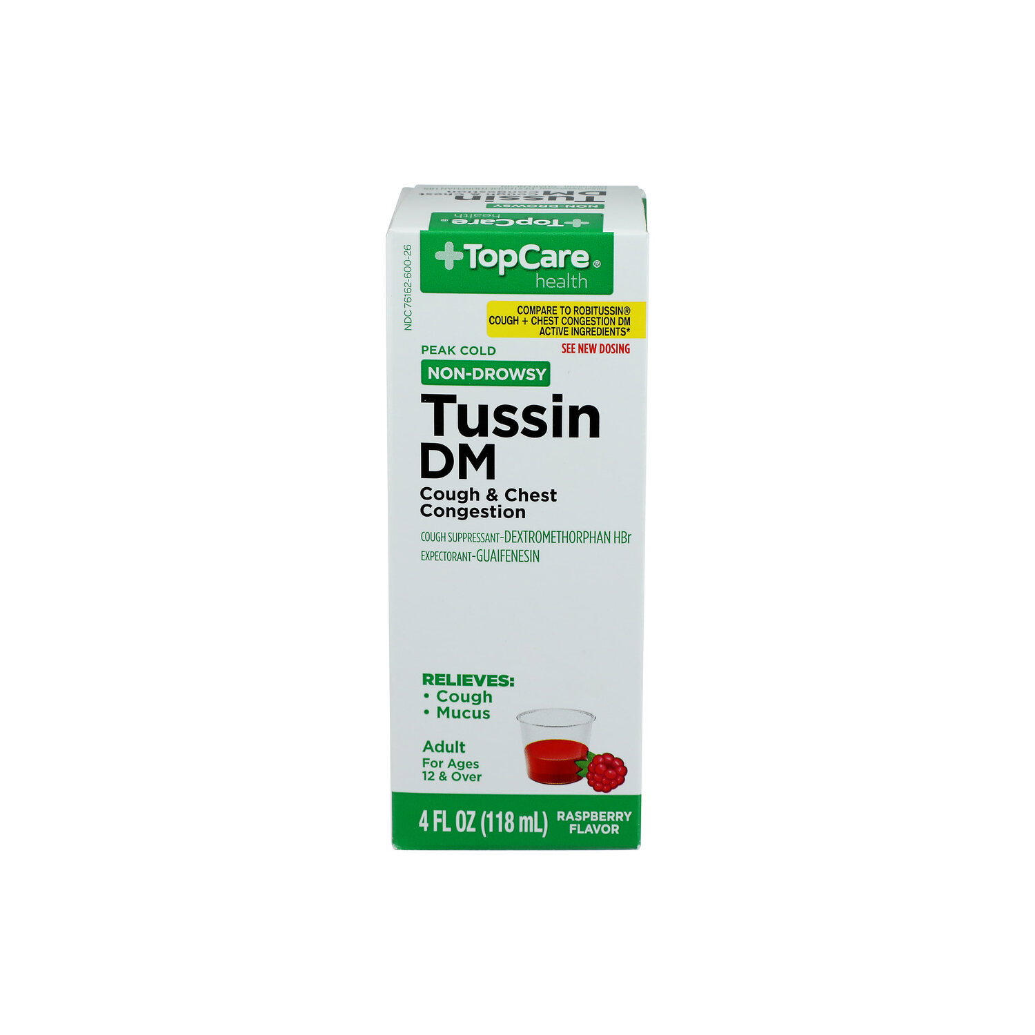 TopCare Health Raspberry Tussin DM - 4 Fluid Ounce Image 1 of 4