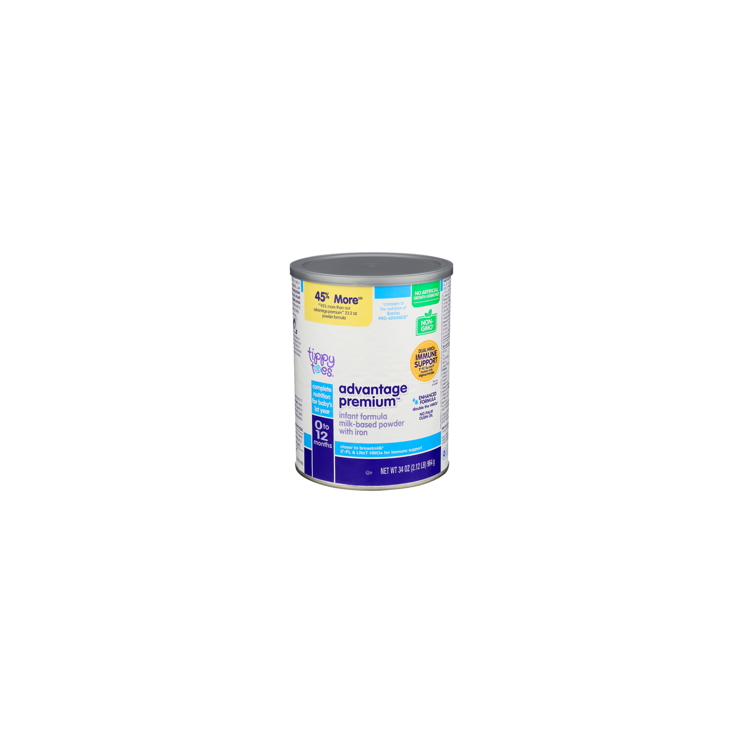 Tippy Toes Infant Formula Milk-Based Powder With Iron - 34 Ounce Image 1 of 2