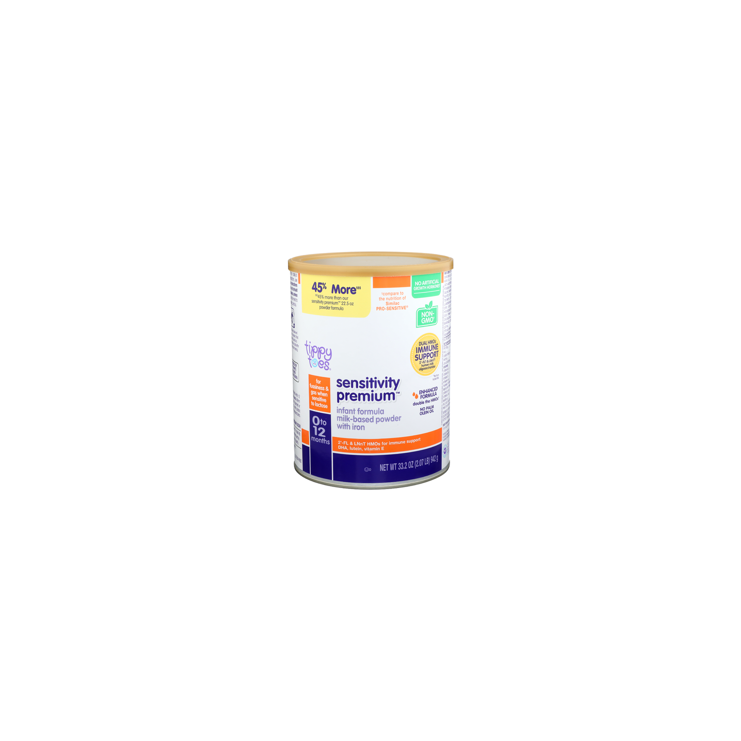 Tippy Toes Sensitivity Premium Infant Formula Milk-Based Powder With Iron - 33.2 Ounce Image 1 of 4
