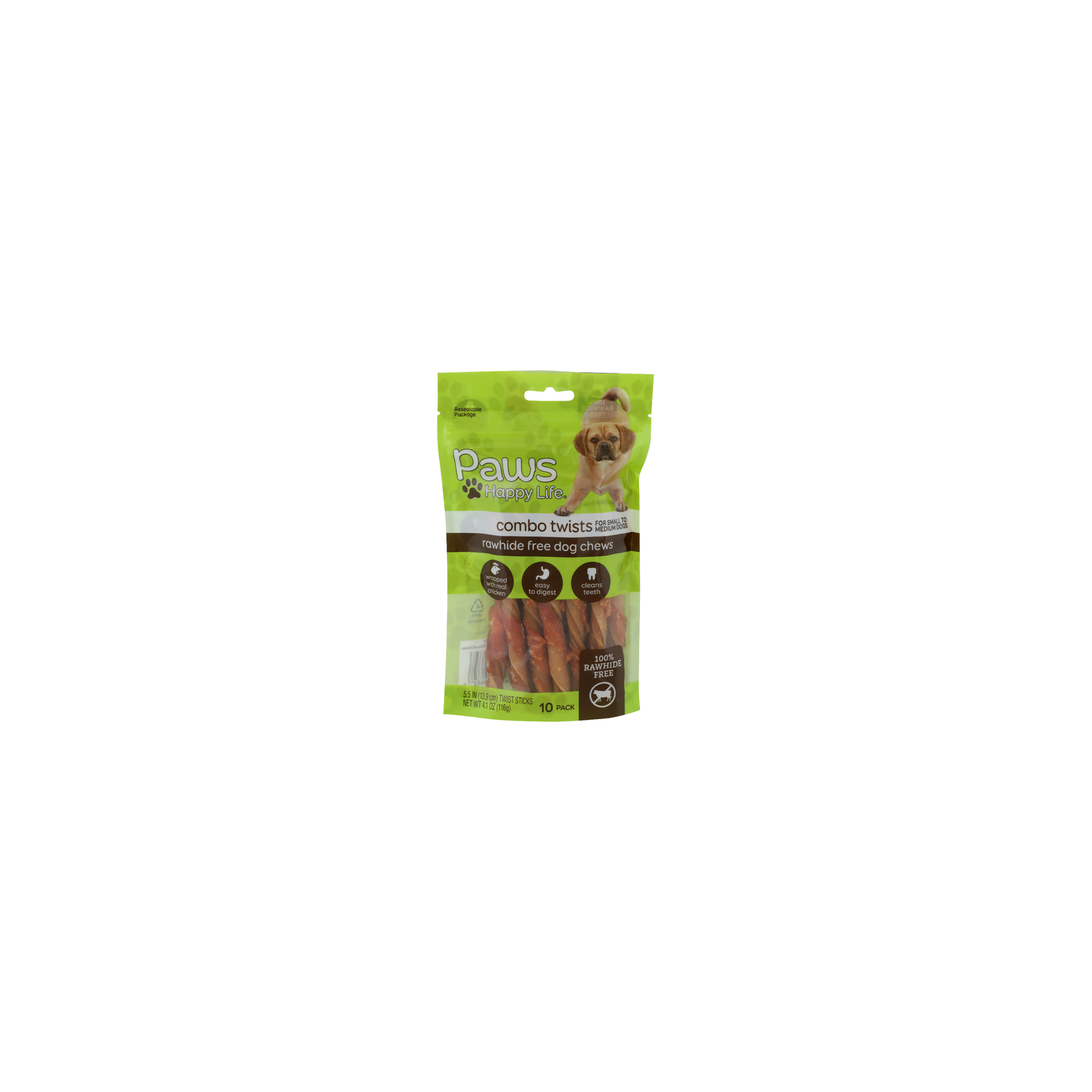 Paws Happy Life Chicken Wrapped Combo Twists - 0.41 Ounce - 10 Count Image 1 of 4