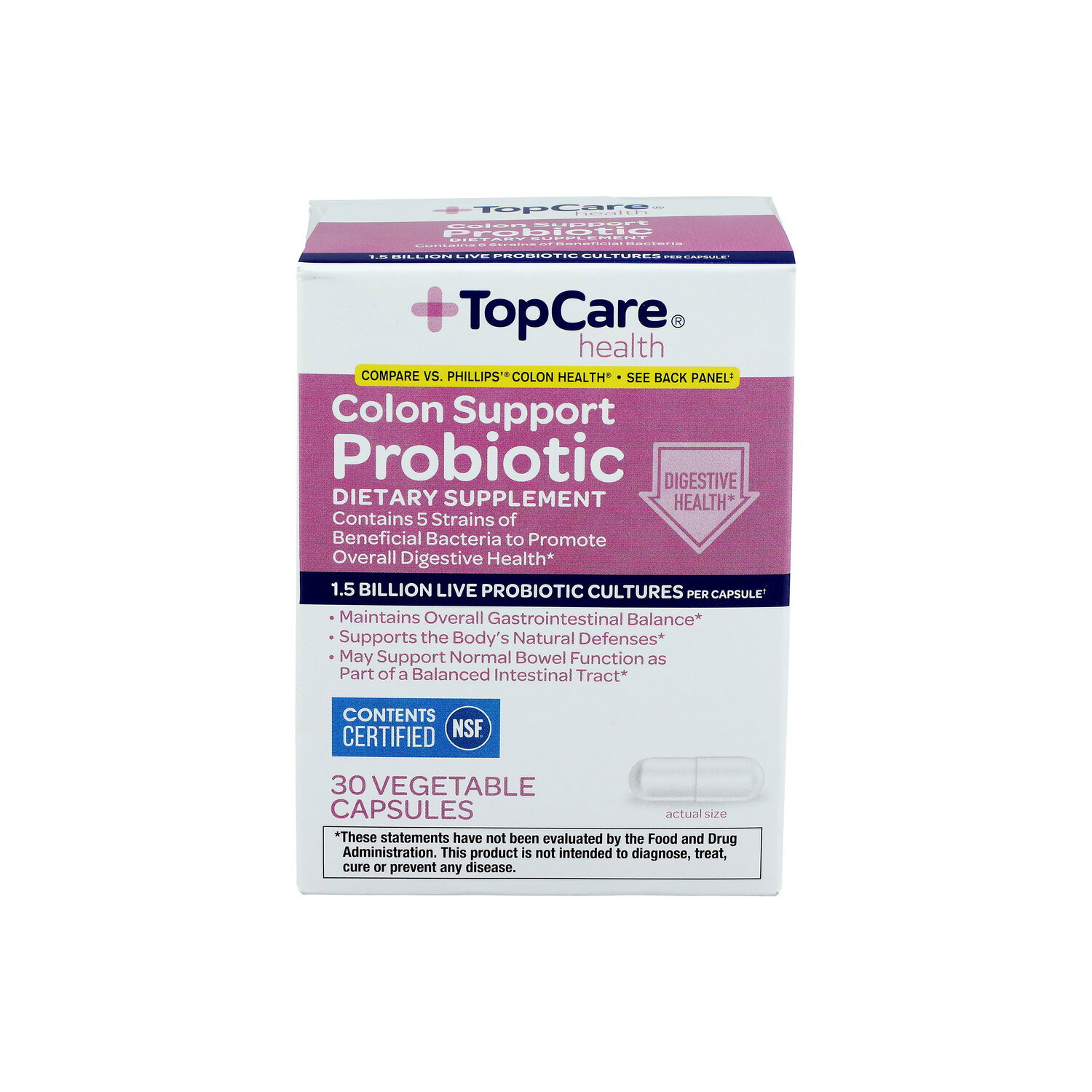 Top Care Colon Support Probiotic - 30 Count Image 1 of 2