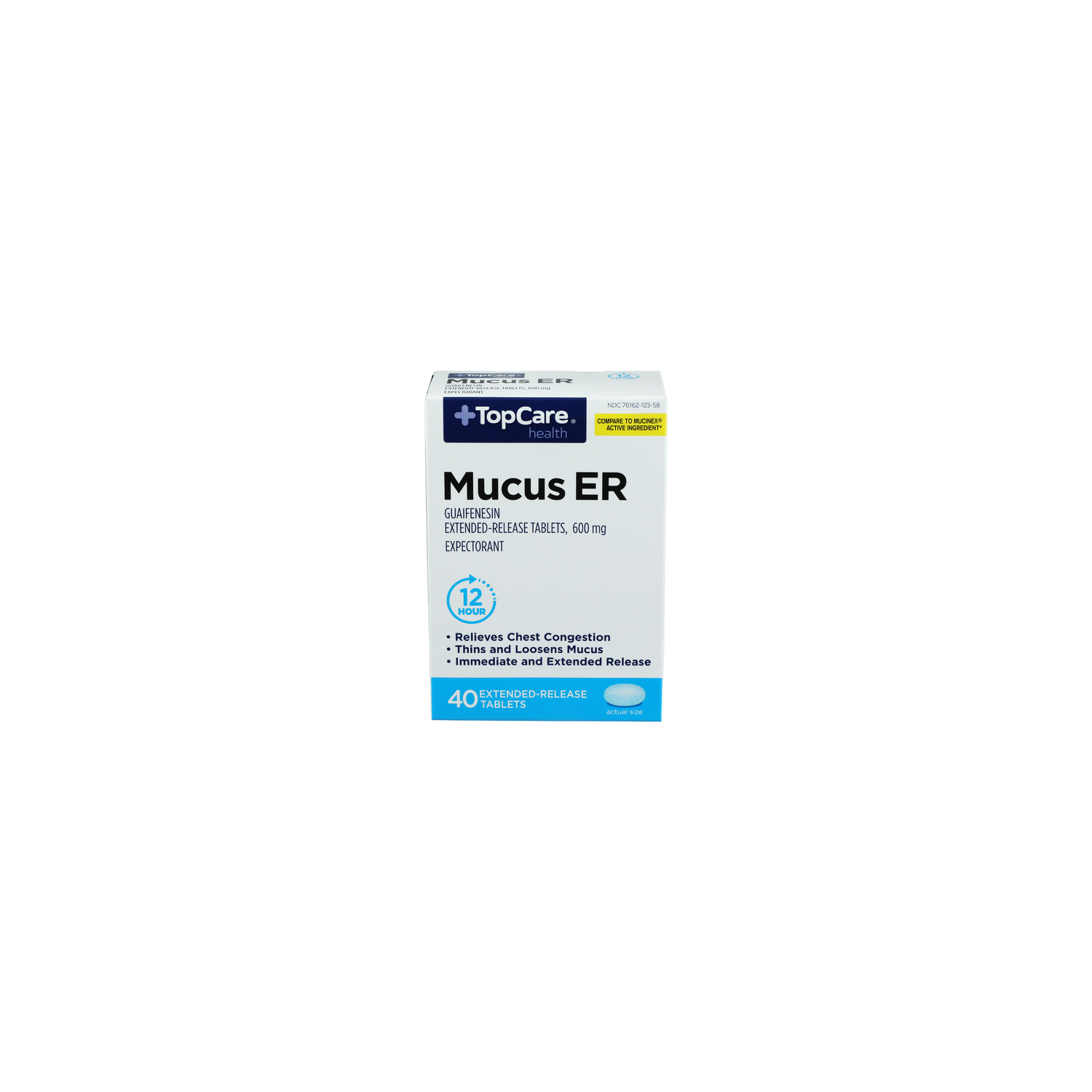 Top Care Health Mucus Relief Extended-Release Tablets - 40 Count Image 1 of 2