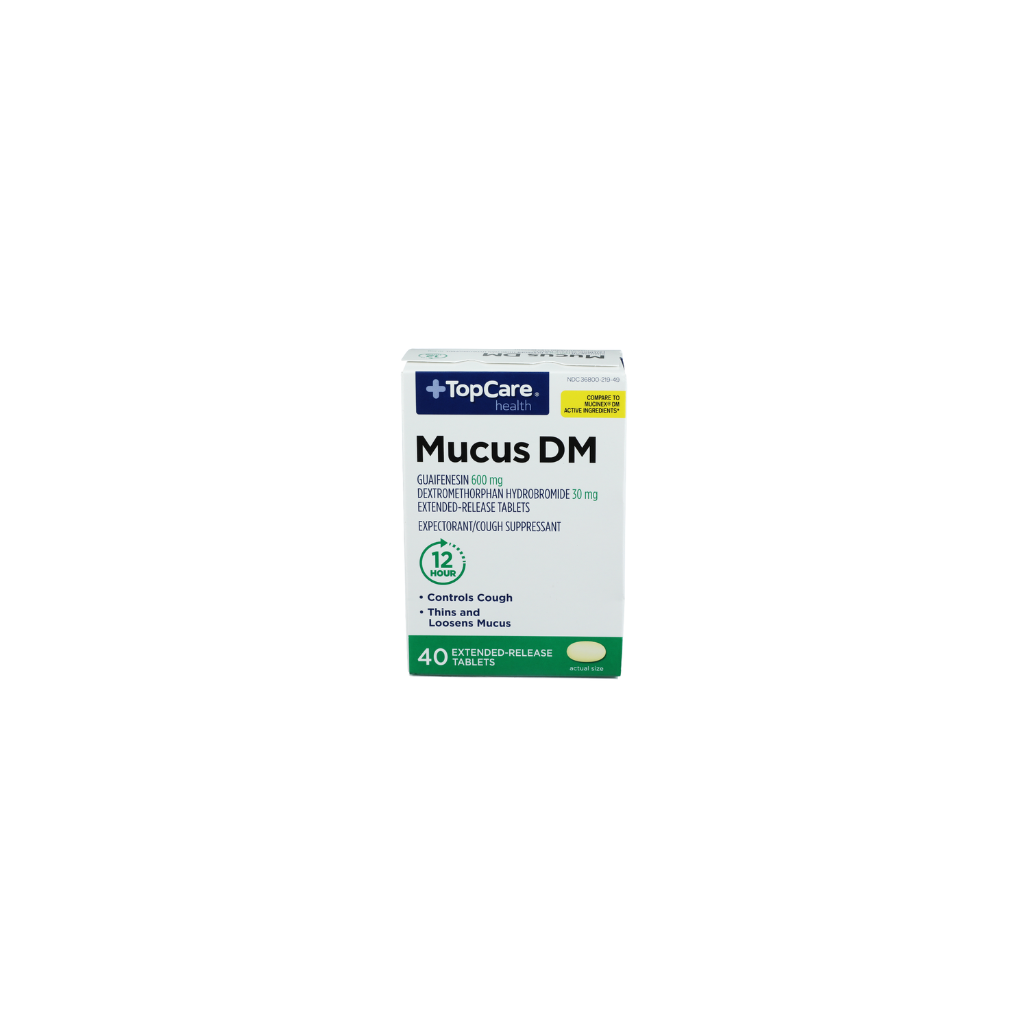 Top Care Health Mucus Relief Dm Extended-Release Tablets - 40 Count Image 1 of 2