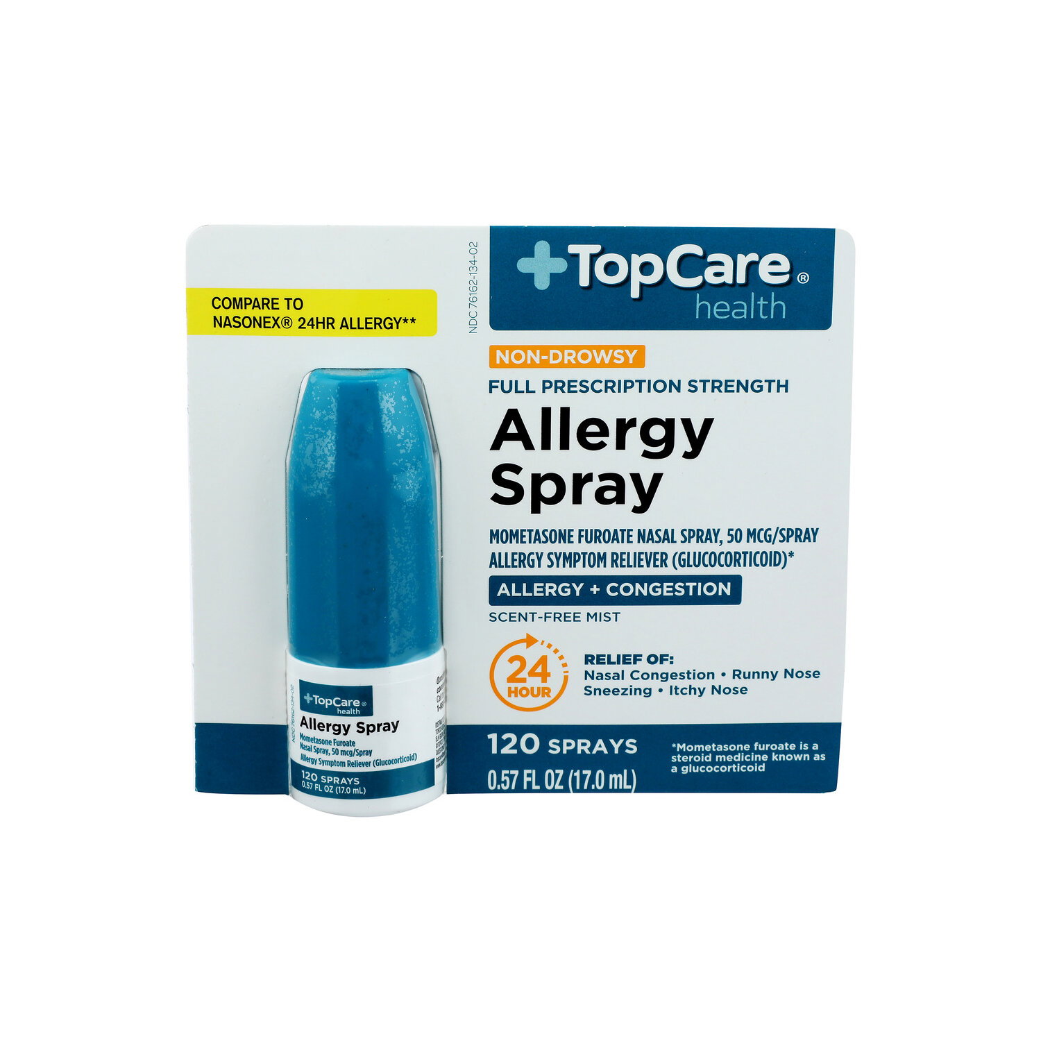 Top Care Health Non-Drowsy Allergy Spray - 0.57 Fluid Ounce