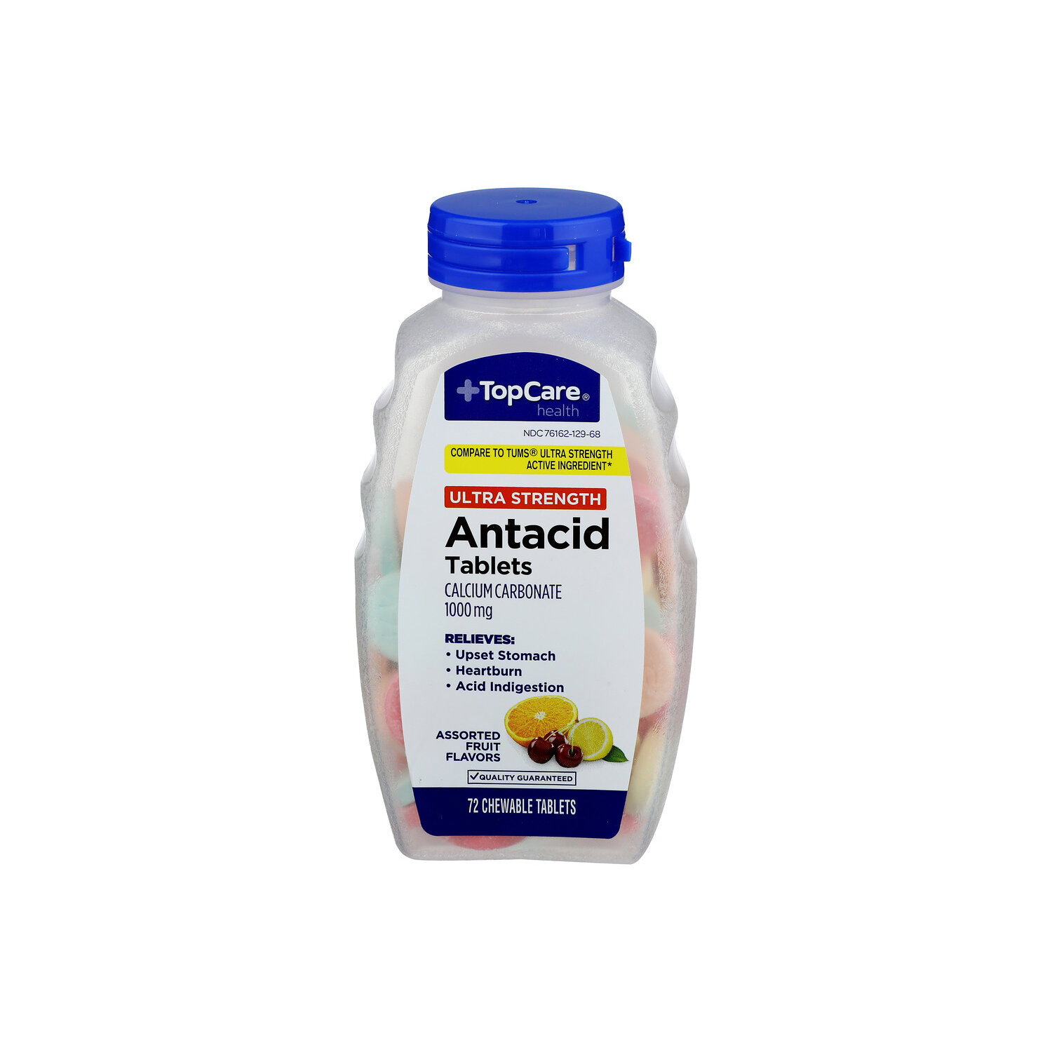 Top Care Health Assorted Fruit Ultra Strength Antacid Tablets - 72 Count Image 1 of 2