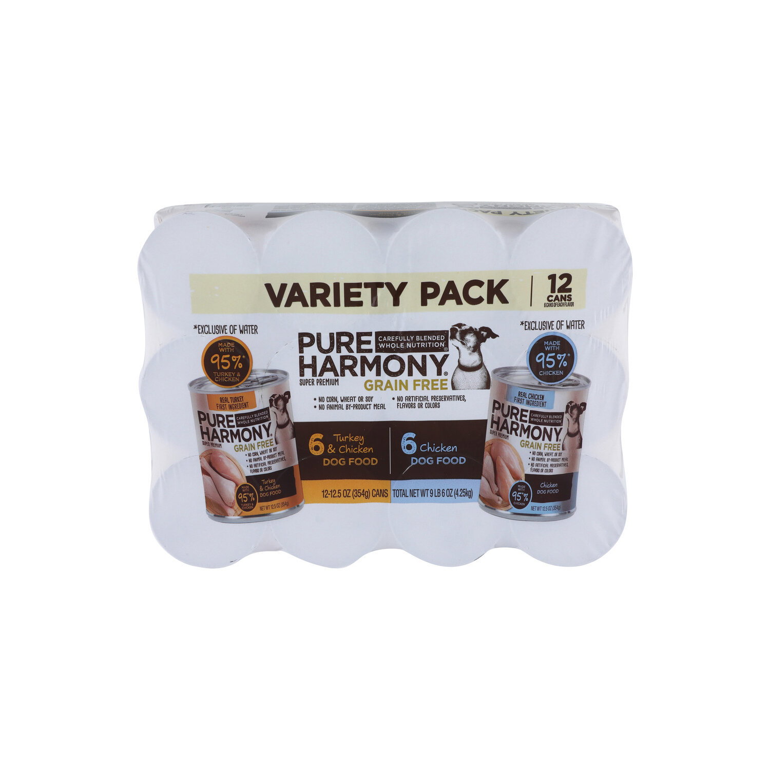 Pure Harmony Variety Pack Grain Free Turkey & Chicken Dog Food - 0.354 Kilogram - 12 Count Image 1 of 2