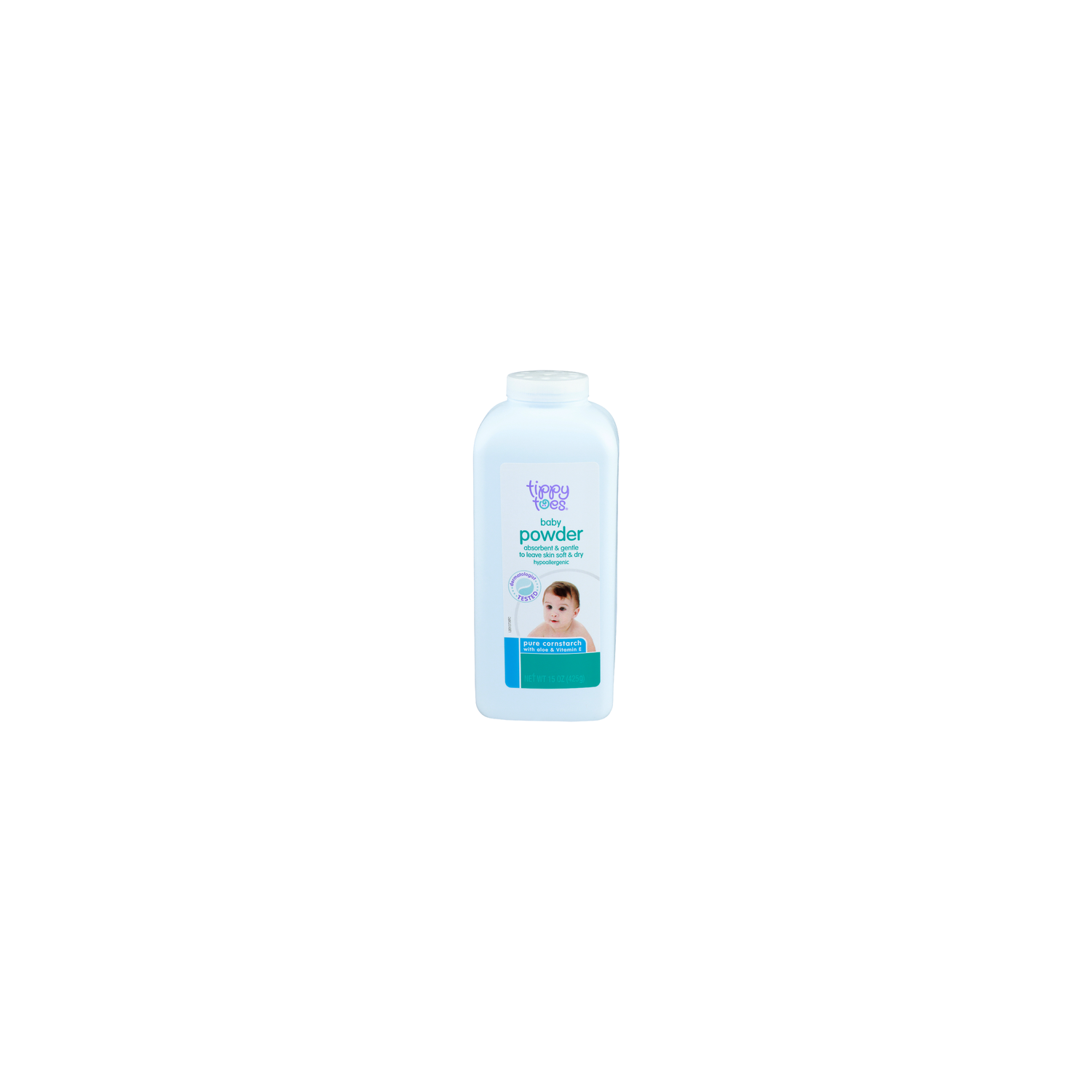Tippy Toes Pure Cornstrach With Aloe & Vitamin E Baby Powder - 15 Ounce Image 1 of 3