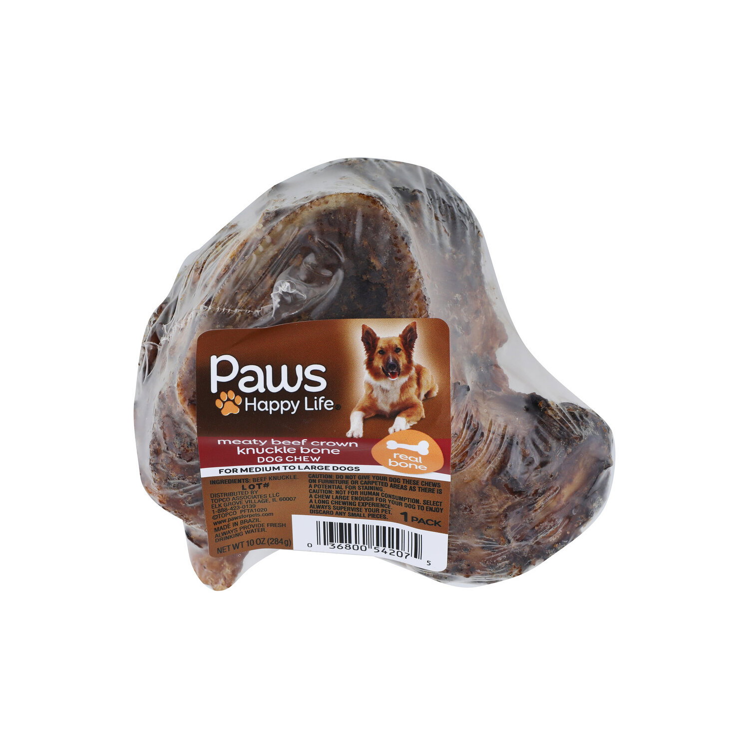 Paws Happy Life Meaty Beef Crown Knuckle Bone - 10 Ounce Image 1 of 3
