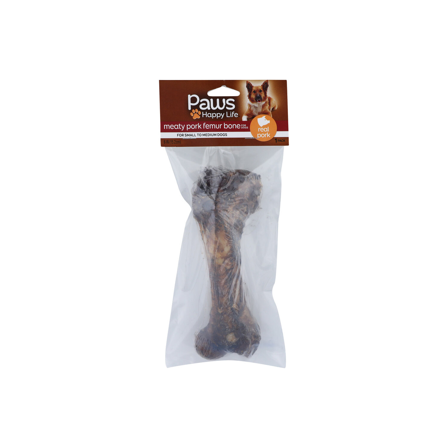 Paws Happy Life Meaty Pork Femur Bone - 1 Count Image 1 of 3