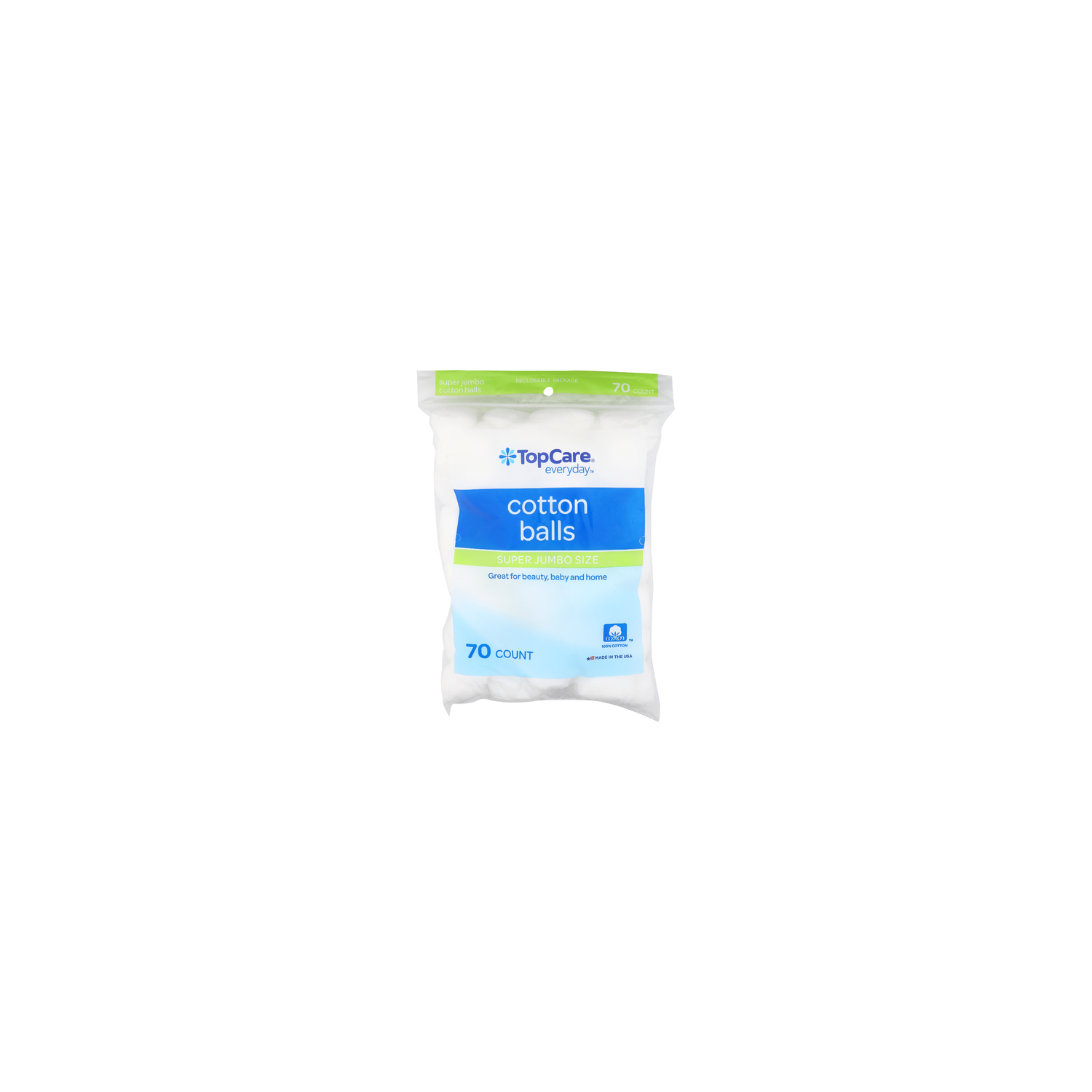 TopCare Everyday Super Jumbo Size Cotton Balls - 70 Count Image 1 of 2