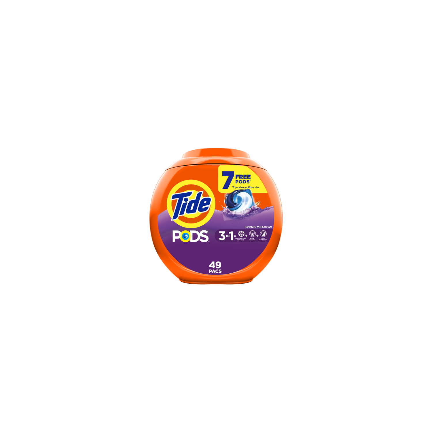 Tide Pods Laundry Detergent, , Spring Meadow Scent - 42 Count Image 1 of 2