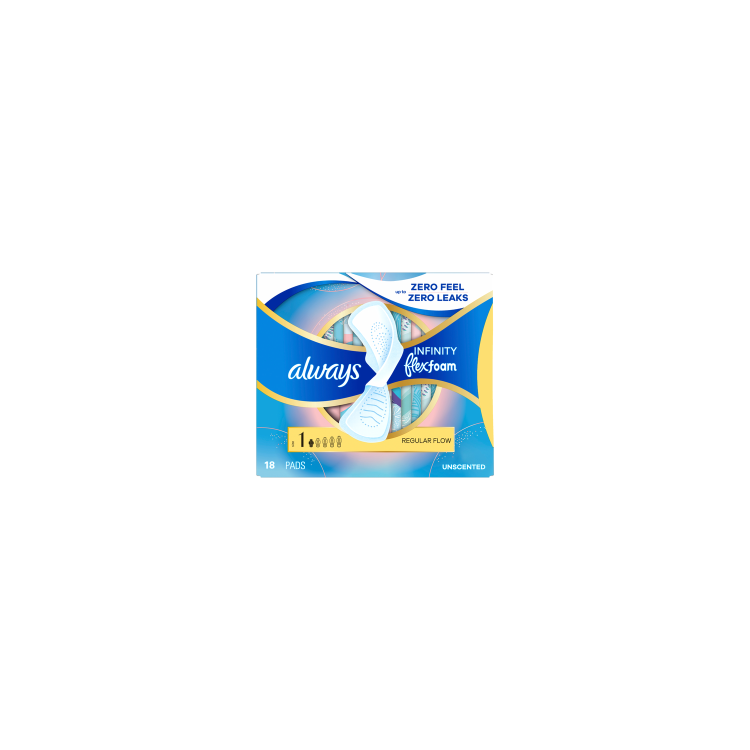 Always Infinity Flexfoam Size 1 Pads - 18 Count Image 1 of 2