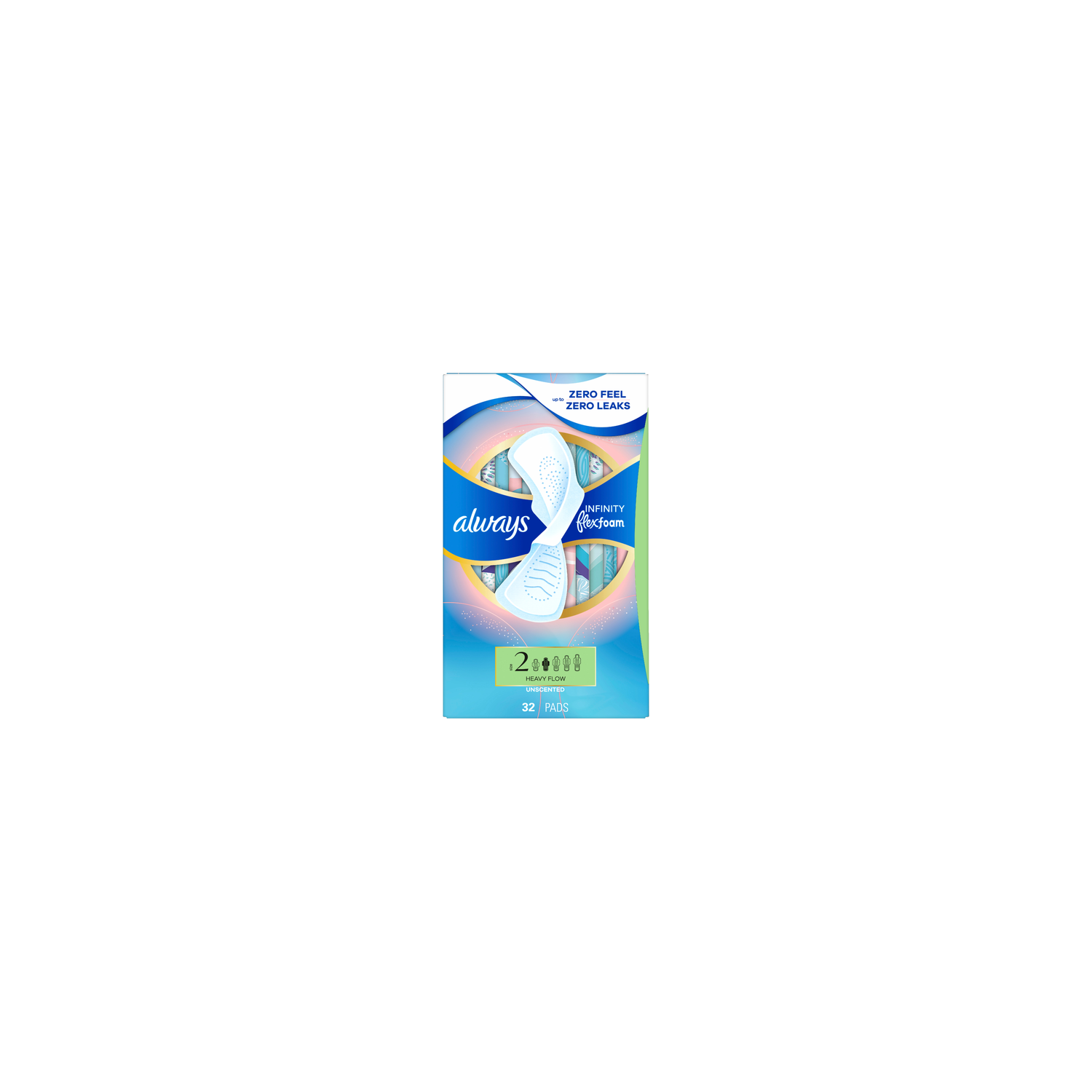 Always Infinity Flexfoam Size 2 Pads - 32 Count Image 1 of 2