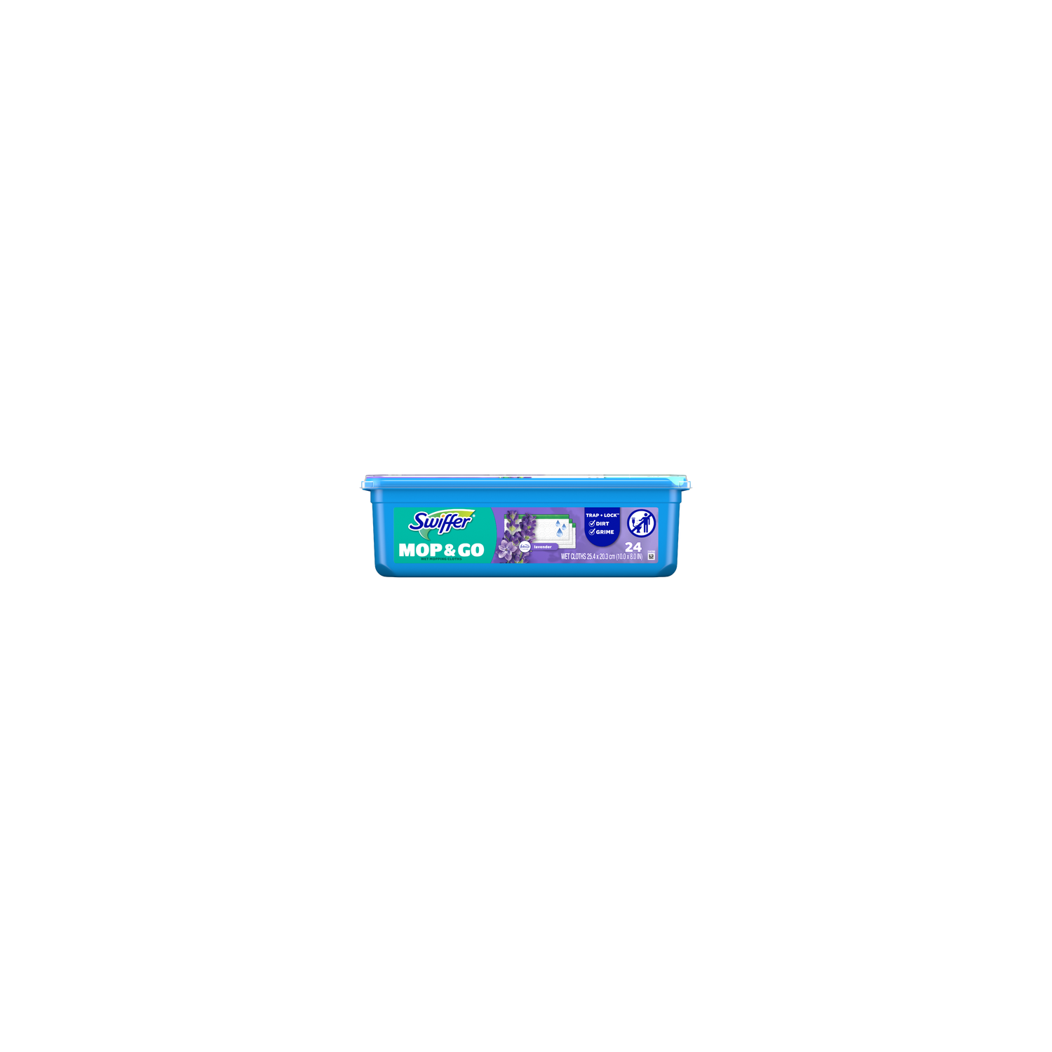 Swiffer Mop & Go, Wet Pads Refill, Floor Cleaner, Lavender - 24 Count Image 1 of 2