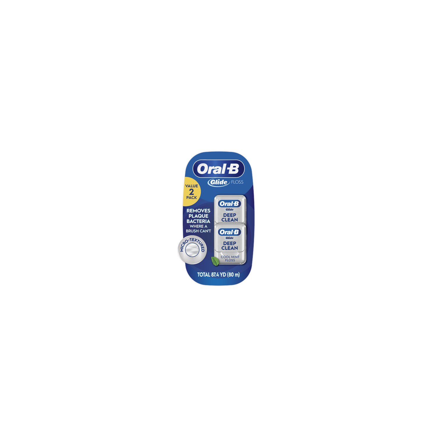 Oral-B Glide Cool Mint Pro Health Deep Clean Floss - 2 Count Image 1 of 2