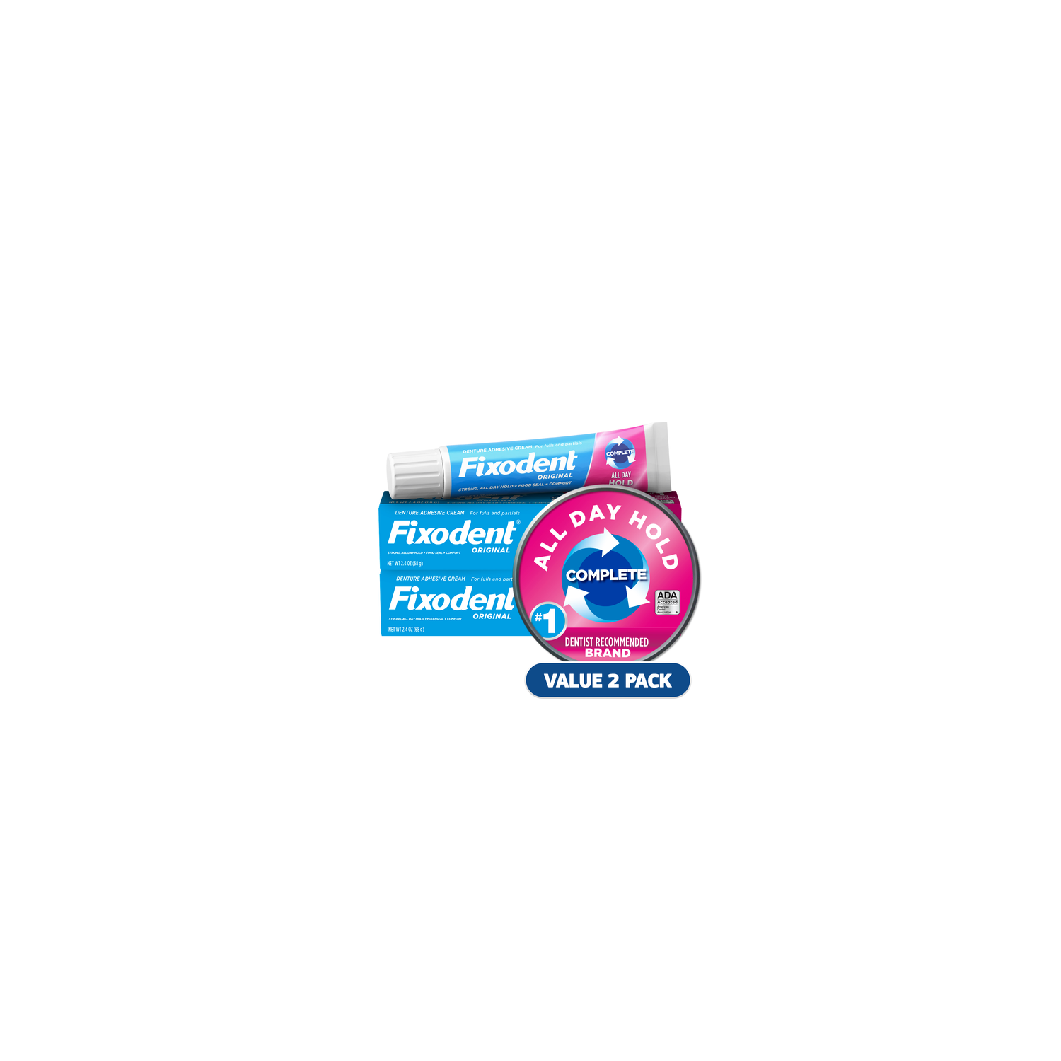 Fixodent Denture Adhesive Cream - 2 Count Image 1 of 3