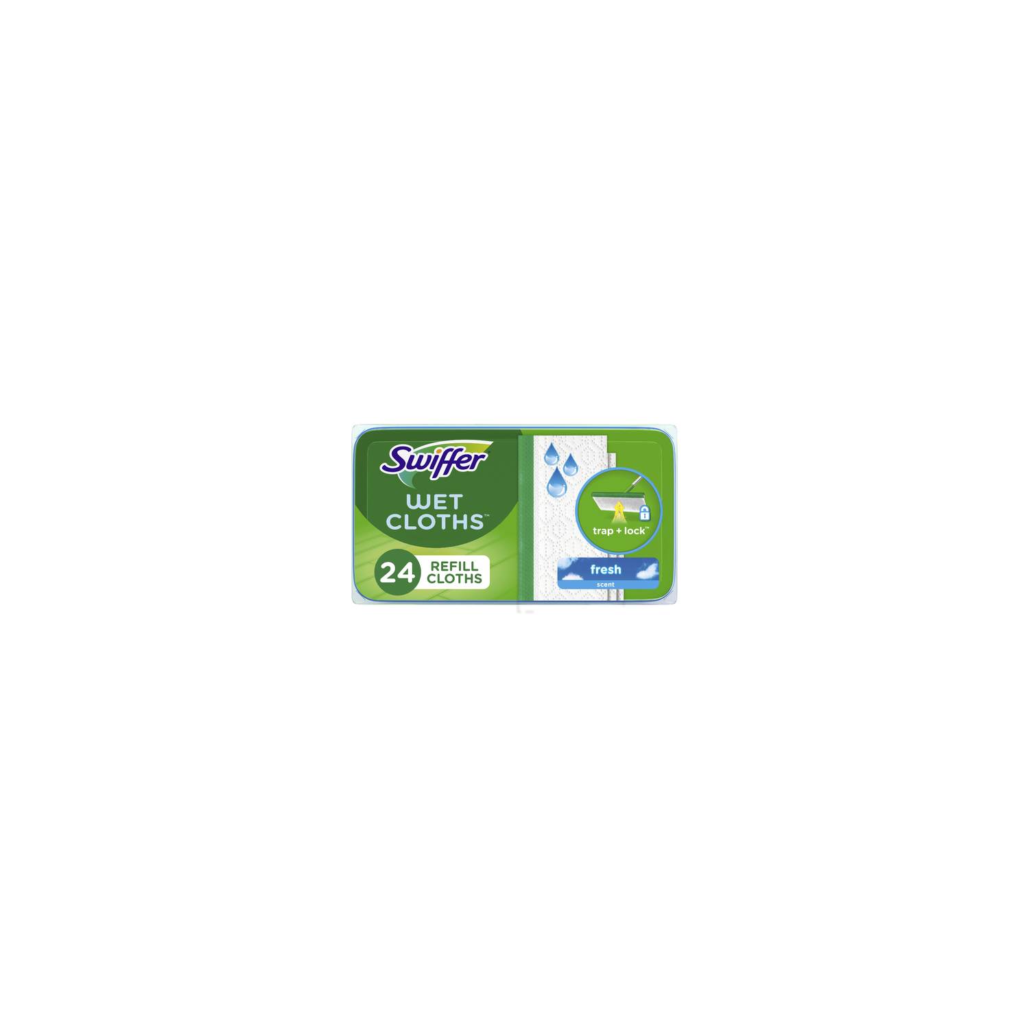 Swiffer Sweep + Mop, Wet Pads Refill, Floor Cleaner, Cleaning Cloths, Fresh - 24 Count Image 1 of 2