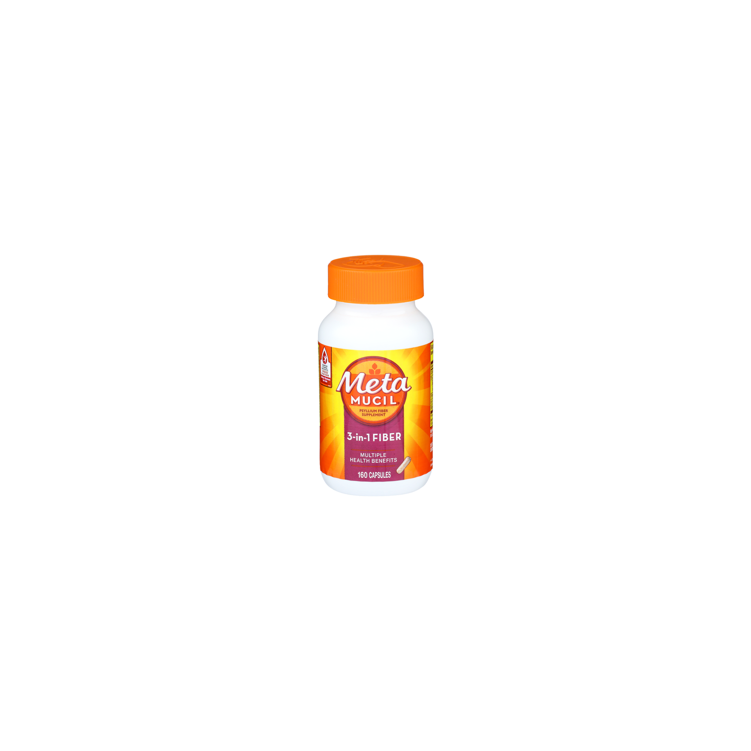 Meta Mucil 3-In-1 Fiber Multiple Health Benefits - 160 Count Image 1 of 4