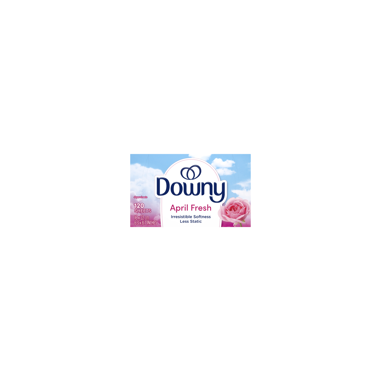 Downy Fabric Softener Dryer Sheets, April Fresh - 120 Count Image 1 of 2