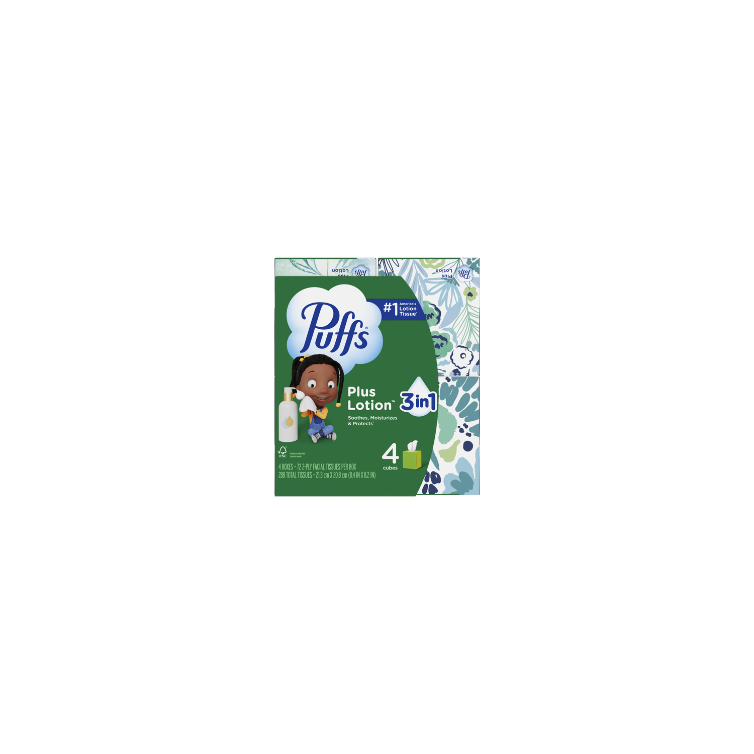 Puffs Facial Tissue Plus Lotion - 4 Count Image 1 of 2
