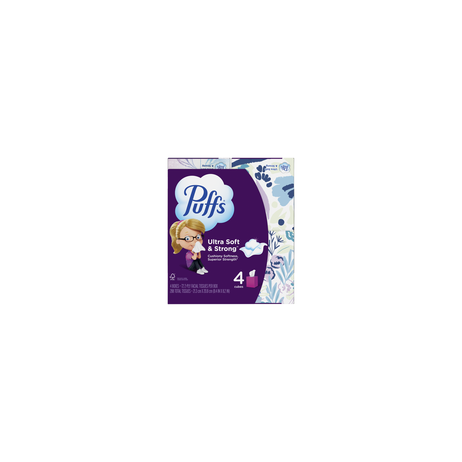 Puffs Facial Tissues Ultra Soft - 4 Count Image 1 of 2