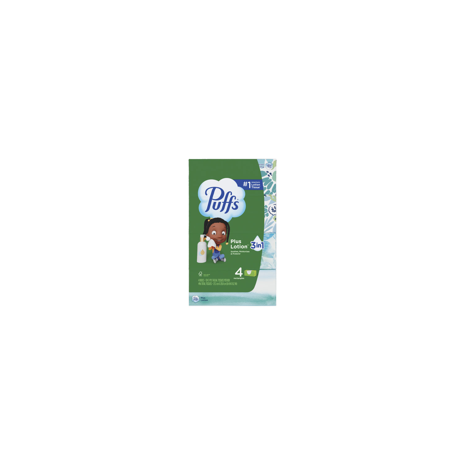 Puffs Facial Tissue Plus Lotion - 4 Count Image 1 of 2