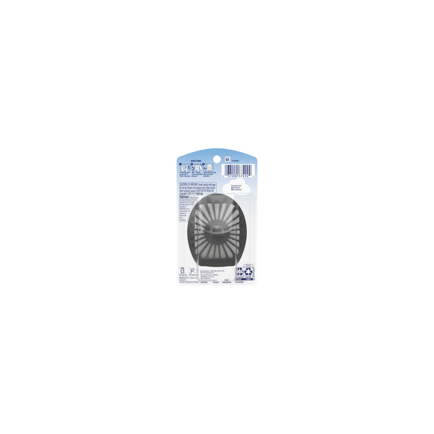 Febreze Small Spaces Air Freshener, Odor-Fighting, Ocean Scent - 0.25 Ounce