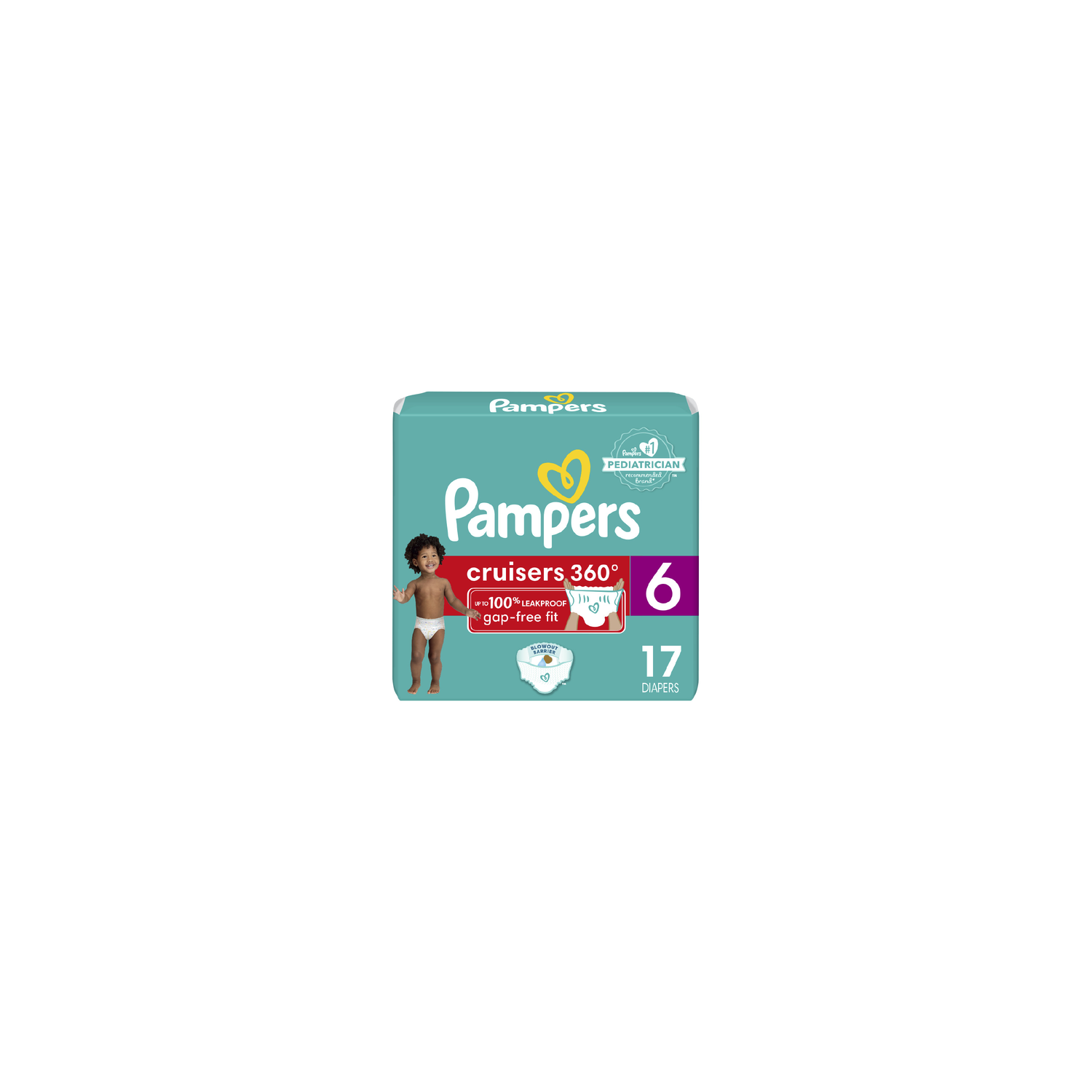 Pampers 6 35+ Lb 16+ Kg Cruisers 360 - 17 Count Image 1 of 2