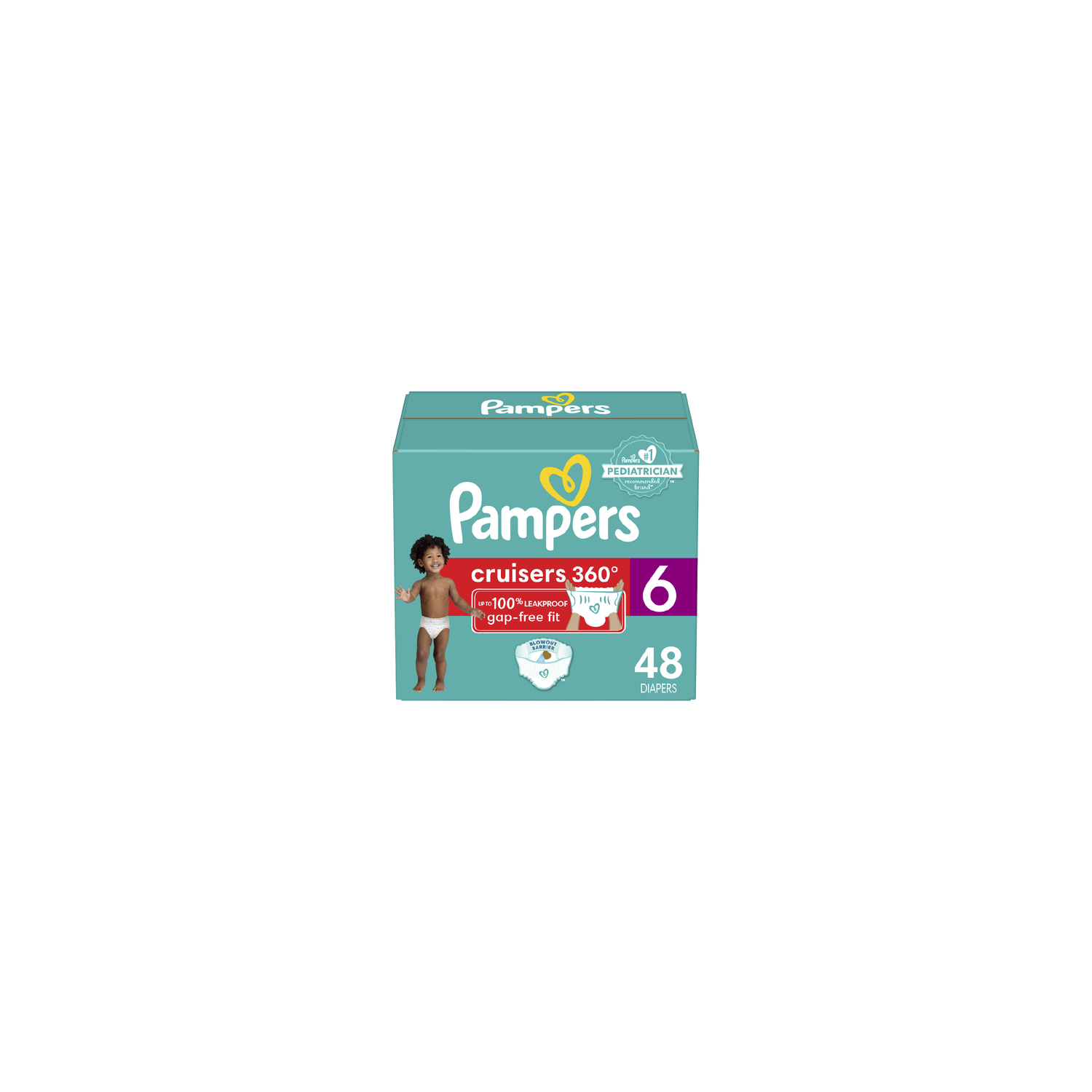 Pampers Cruisers 360 Pull-On Diapers, Size 6 35+ Lbs - 48 Count