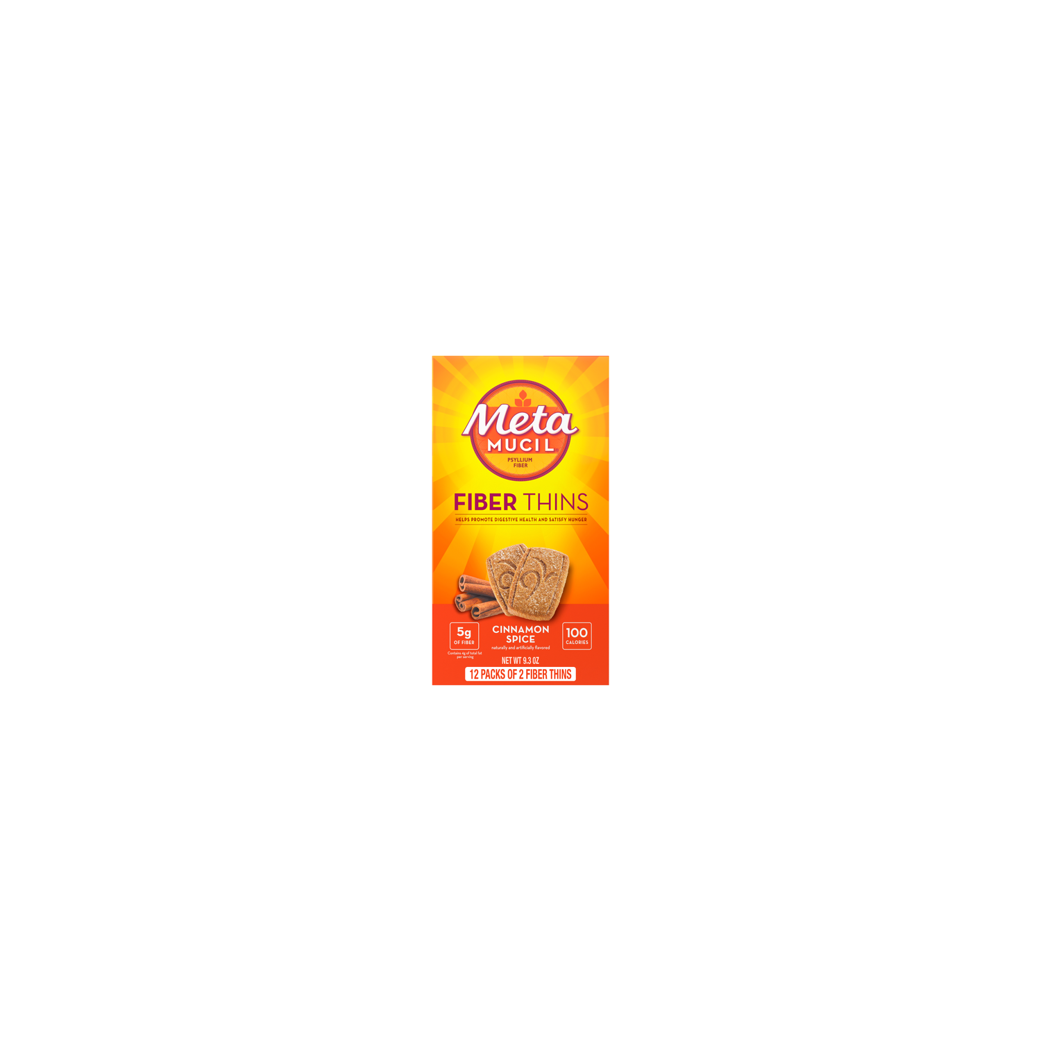 Meta Mucil Cinnamon Spice Psyllium Fiber Thins - 9.3 Ounce Image 1 of 4