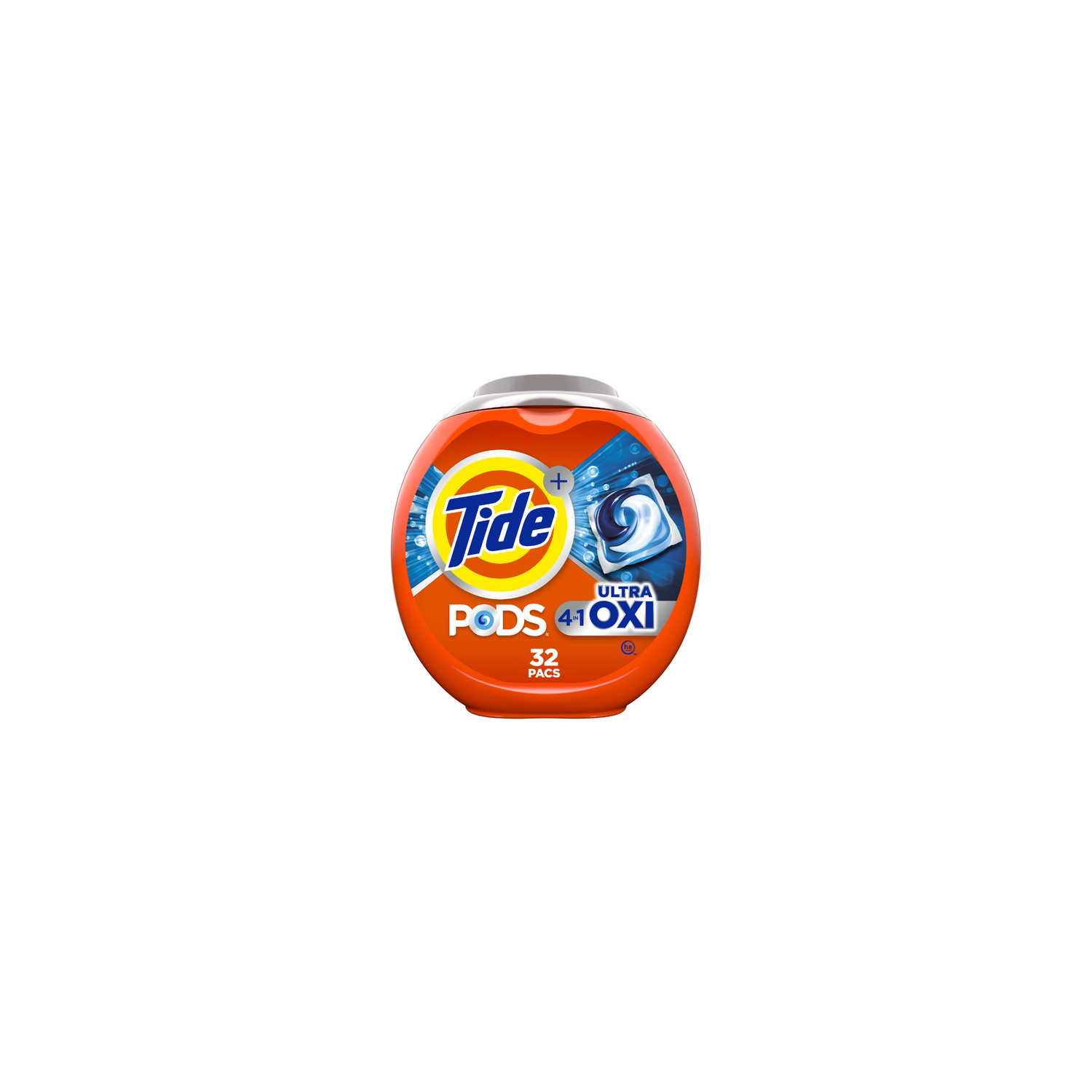 Tide+ Pods 4 In 1 With Ultra Oxi Detergent - 2.06 Pound Image 1 of 2