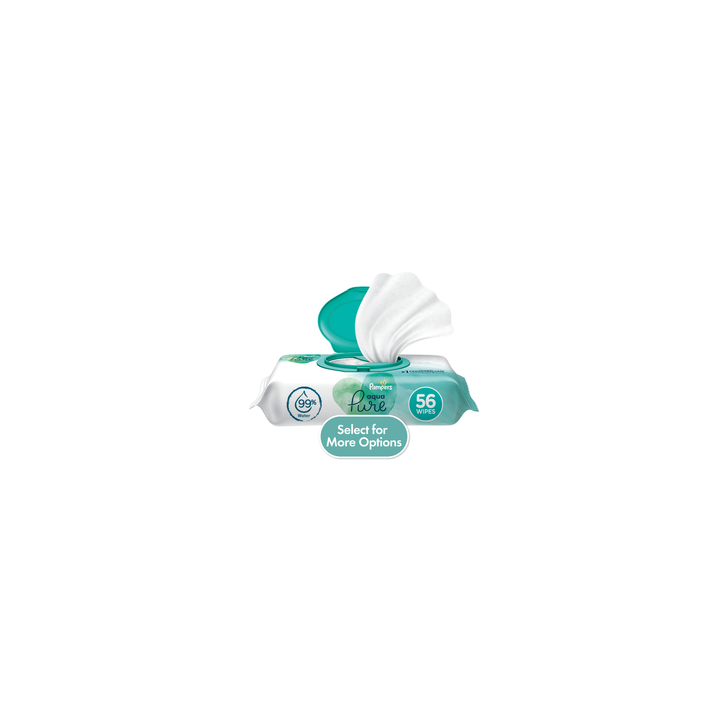 Pampers Aqua Pure Wipes - 56 Count Image 1 of 3