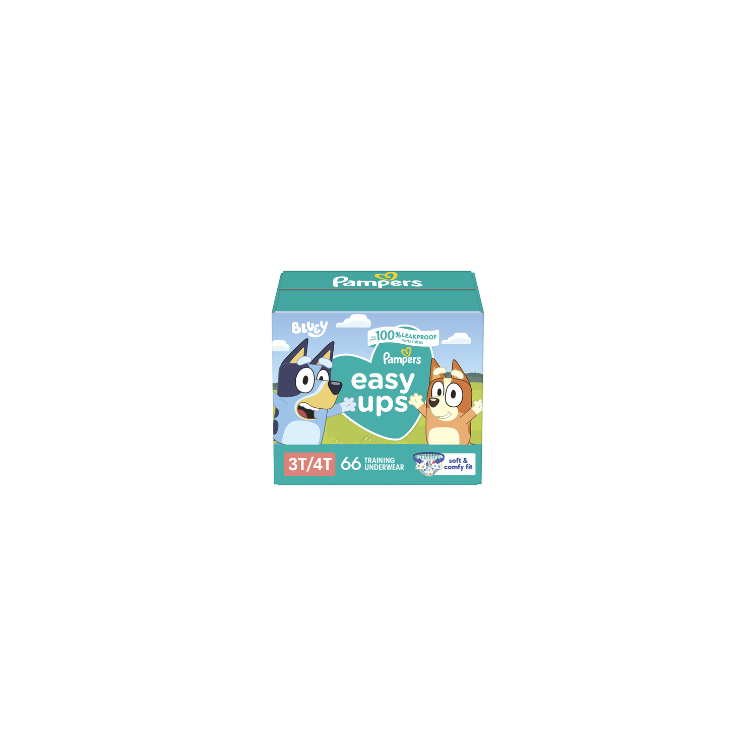 Pampers Easy Ups Training Underwear Boys Size 5 3t4t - 66 Count