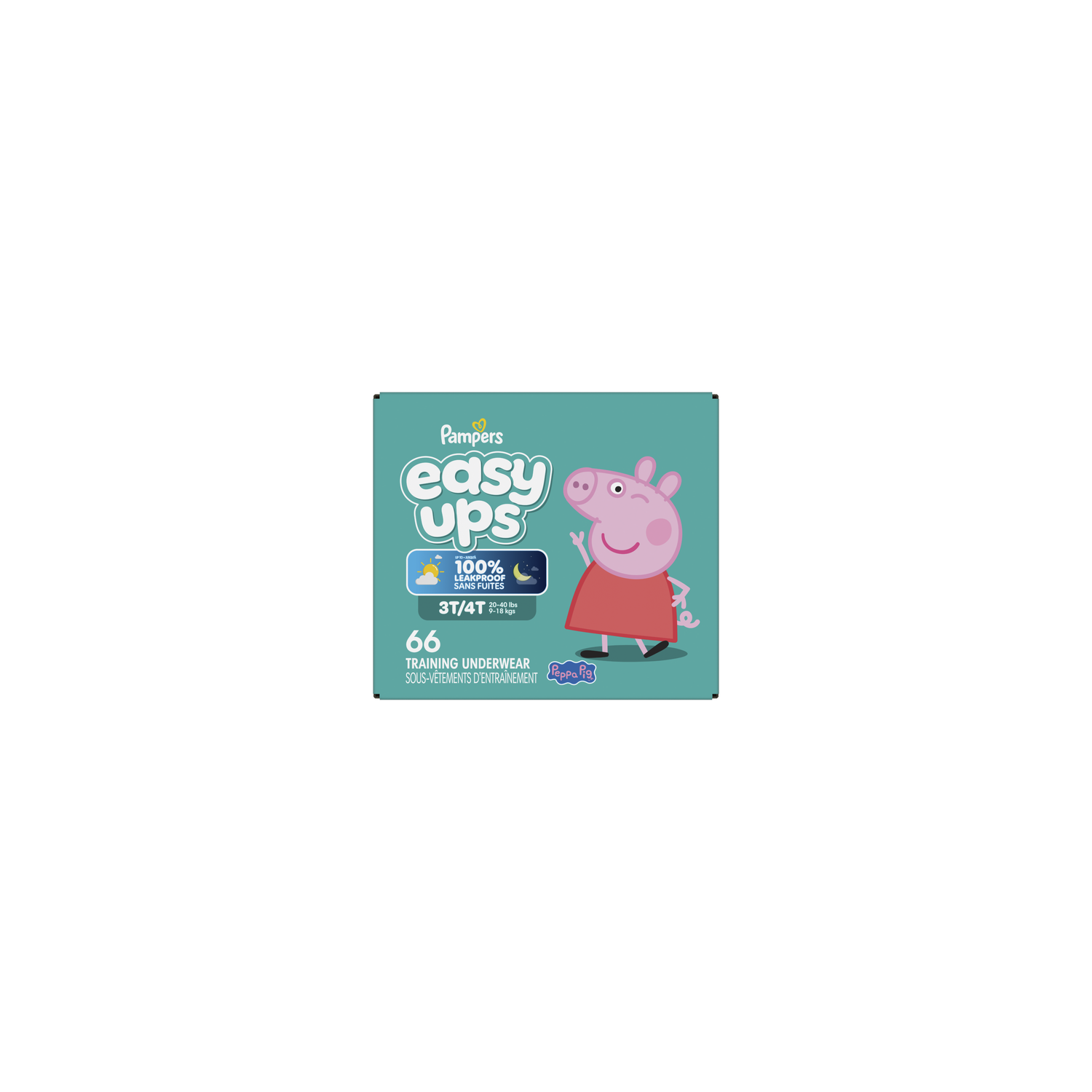 Pampers Easy Ups Training Underwear Girls Size 5 3t4t - 66 Count